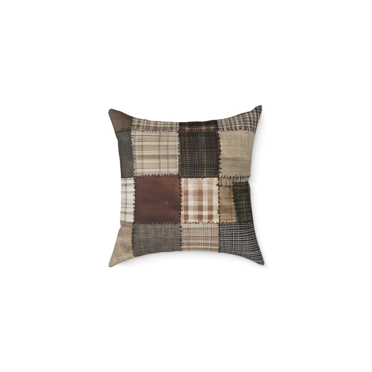 Printed Patchwork Snowman Pillow