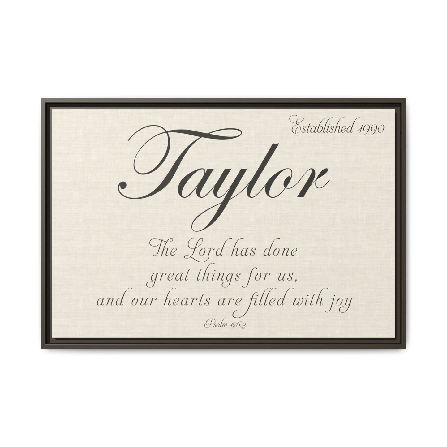 Personalized Christian Wedding Gift Psalm 126:3
