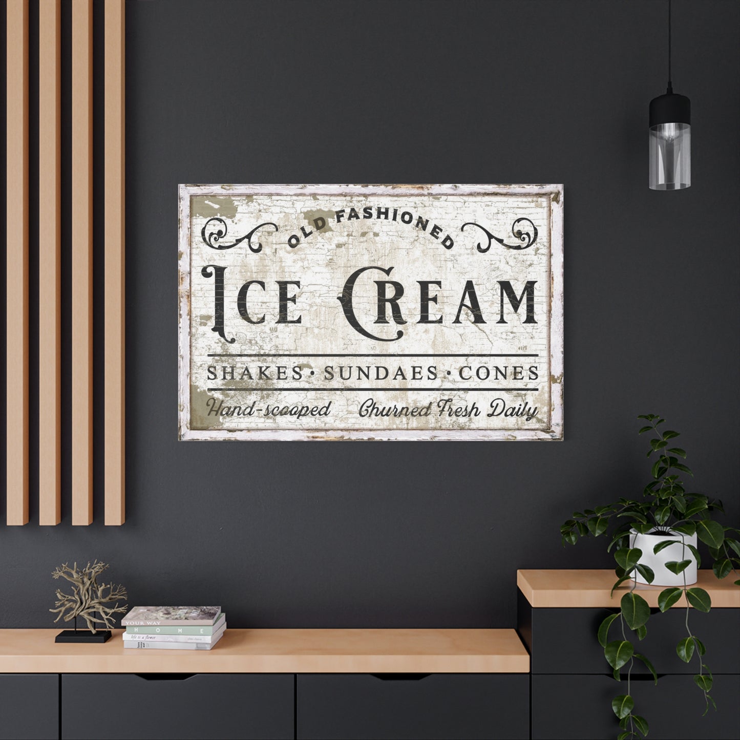 Old Fashioned Ice Cream Canvas Art