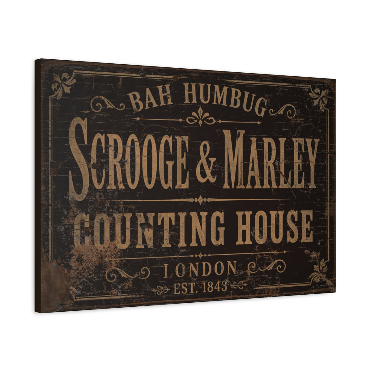 Scrooge & Marley Christmas Canvas
