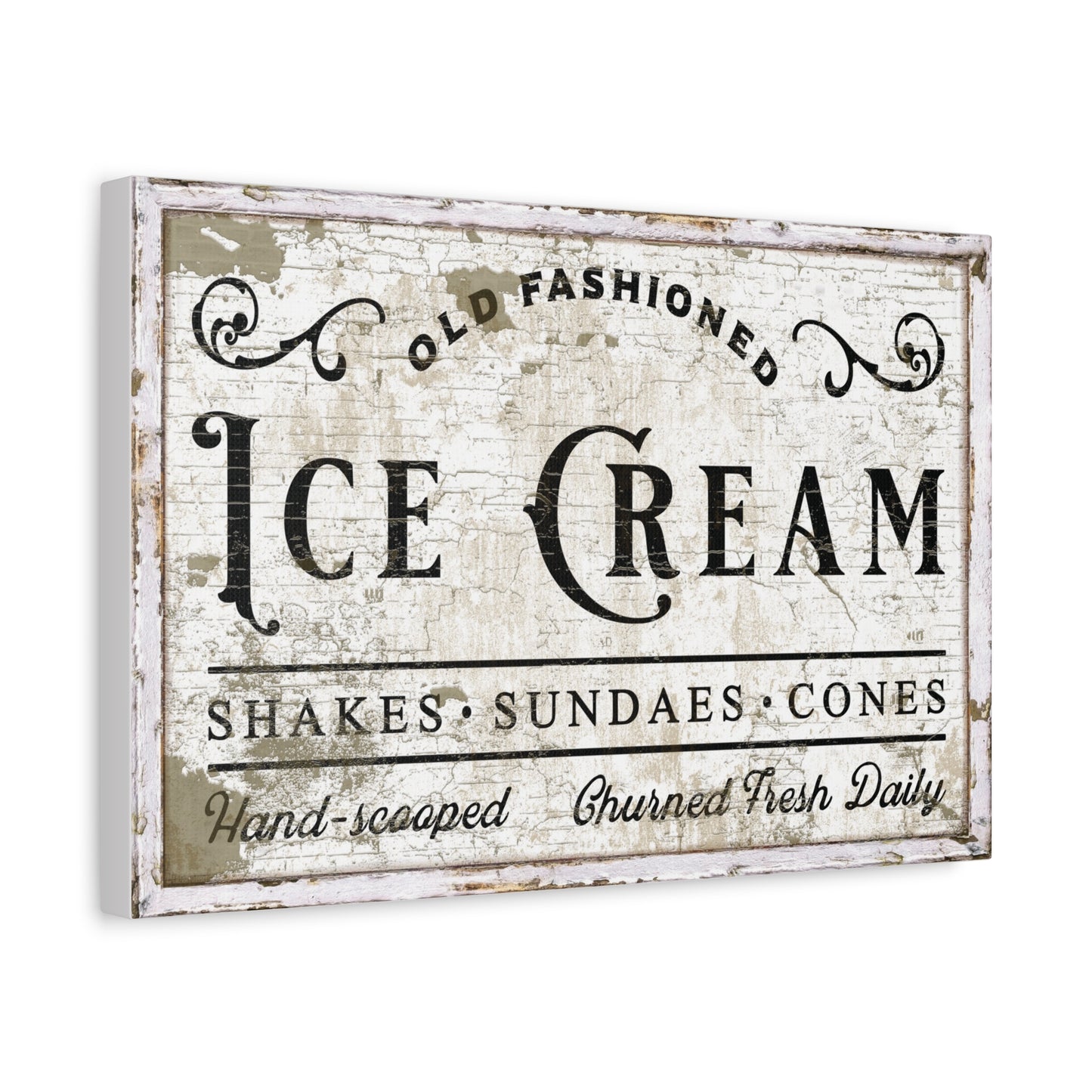 Old Fashioned Ice Cream Canvas Art
