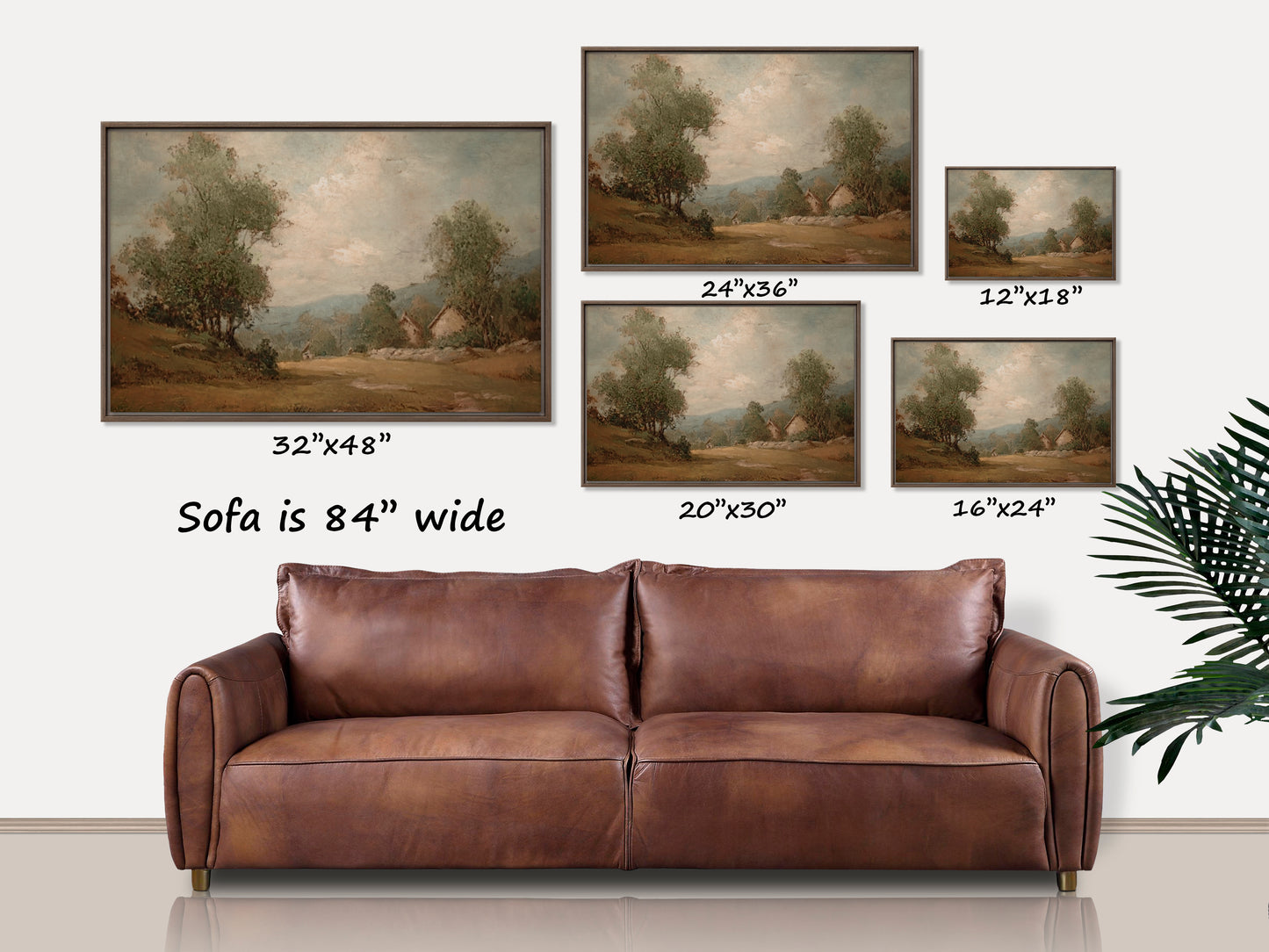 Whispers Along the Country Road Landscape Wood-Framed Canvas Art
