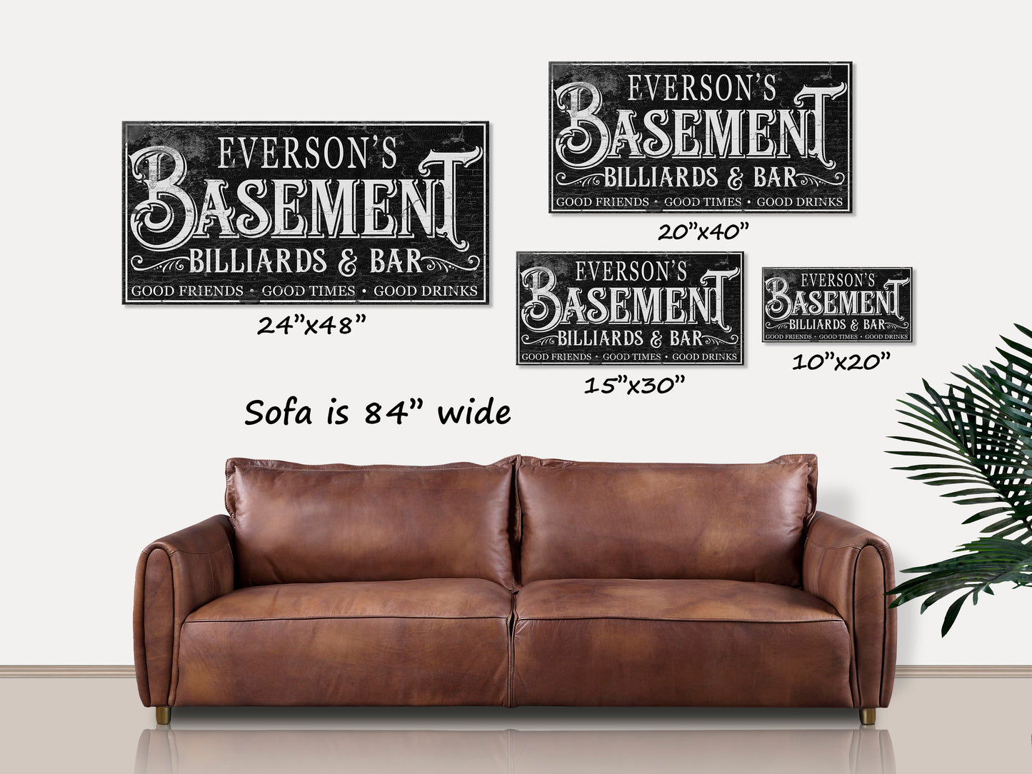Personalized Bar & Billiard Sign
