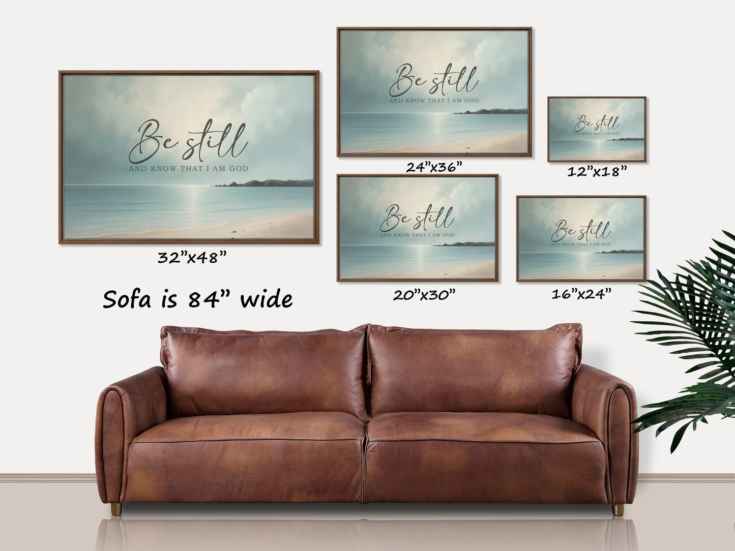 Be Still Coastal Wood Framed Canvas