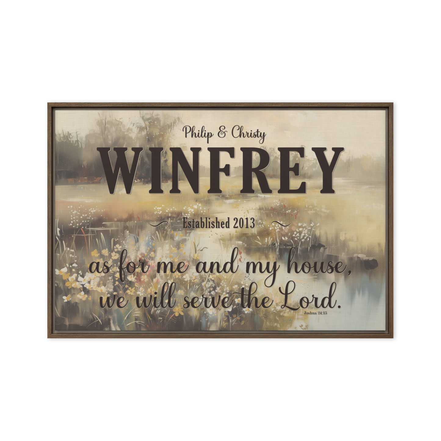 As For Me and My House Personalized Framed Canvas Wall Art