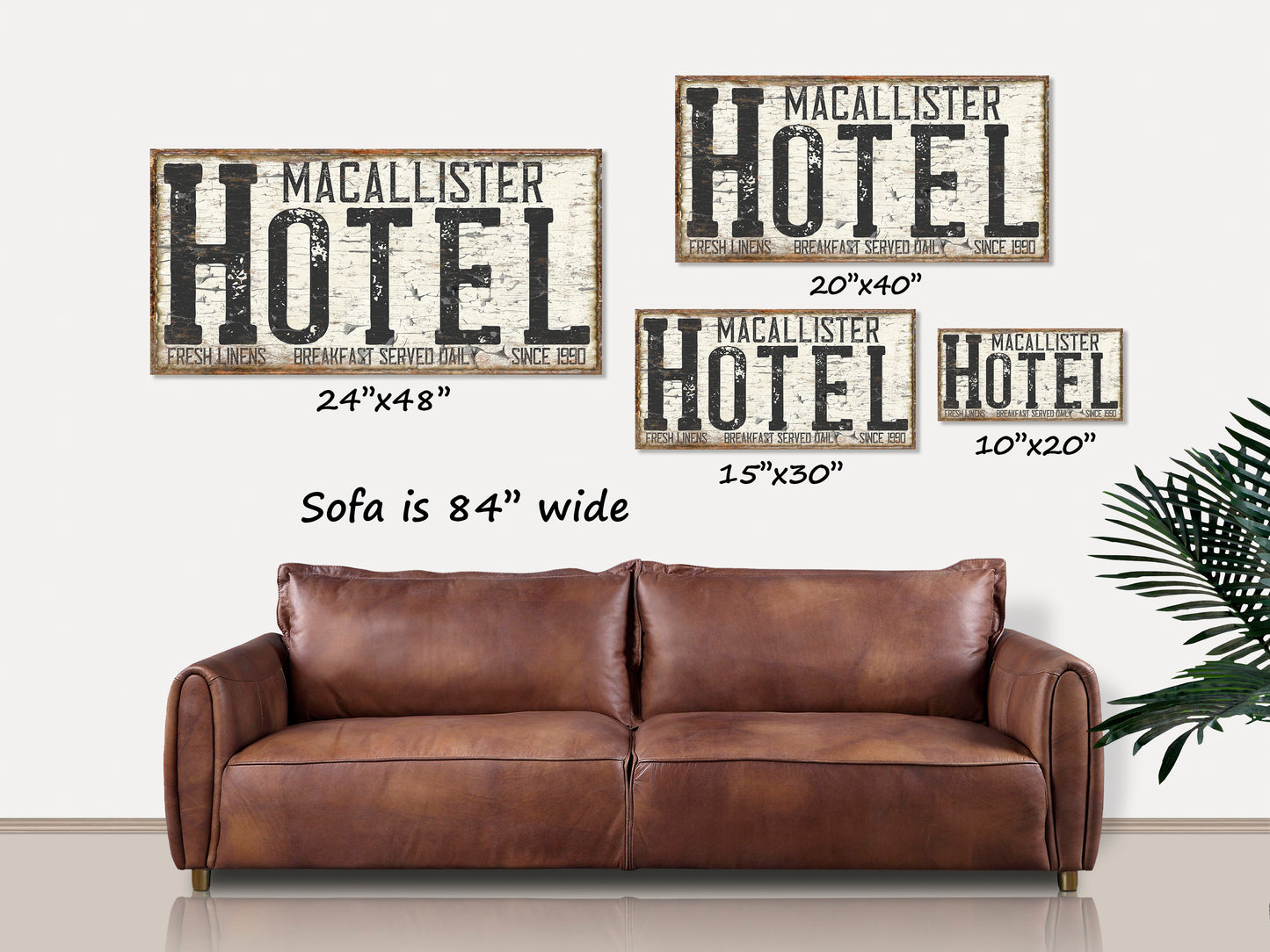 Personalized Hotel Sign