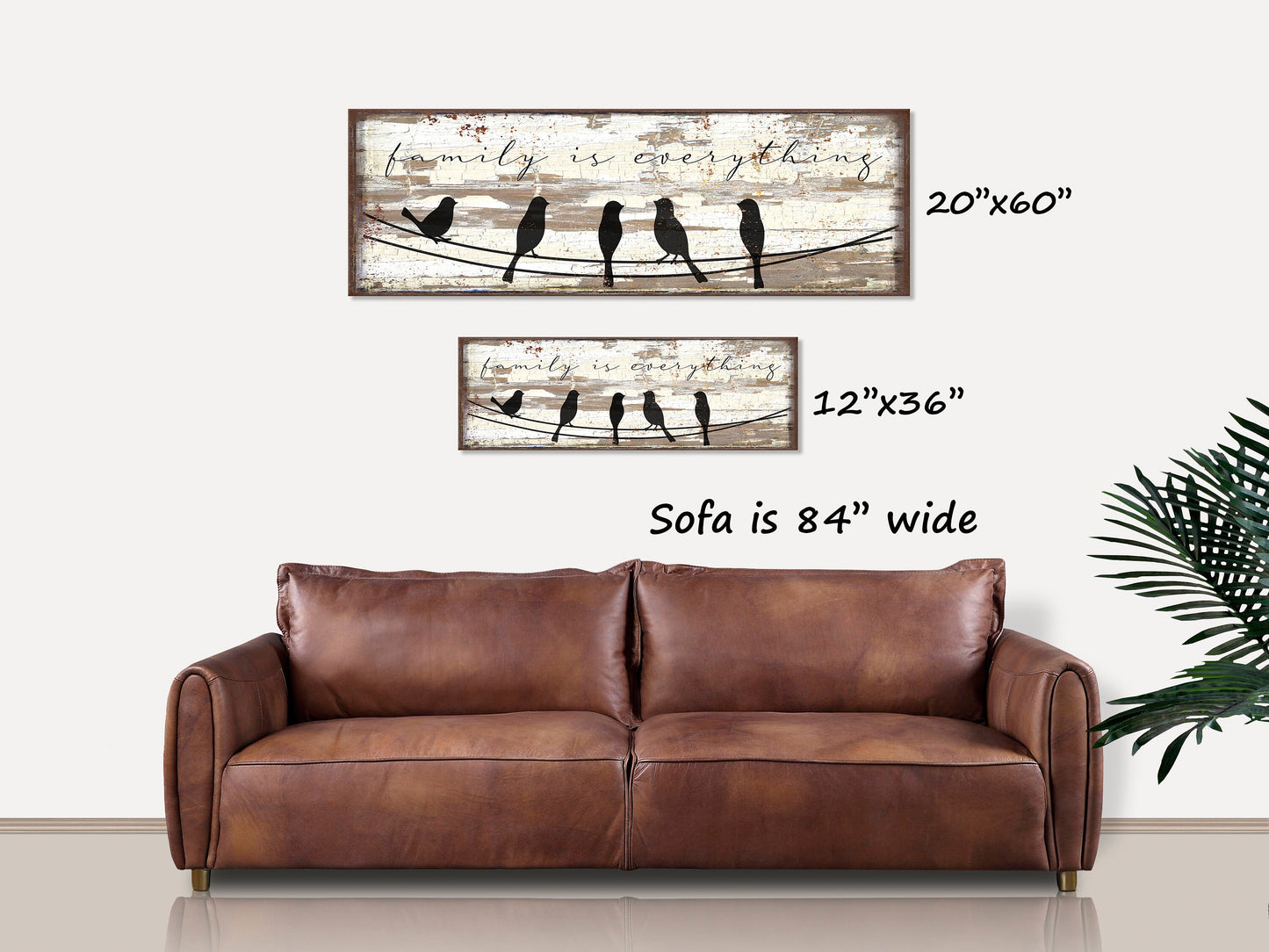 Family Is Everything, Canvas Wall Art, Modern Farmhouse Sign, Family Wall Art, Birds On A Wire, Statement Piece, Farmhouse Decor