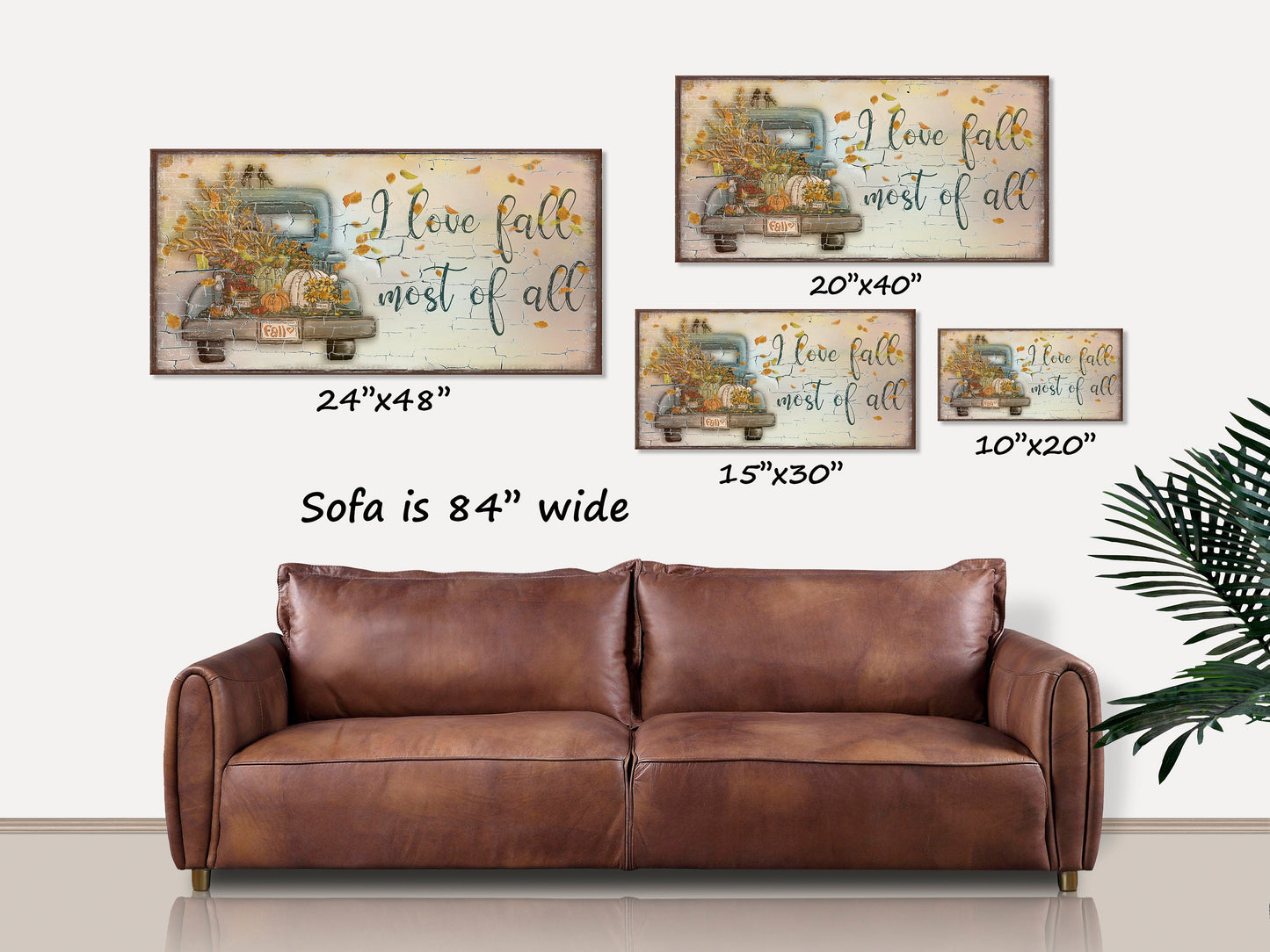 Fall Decor, Fall Signs, I Love Fall Most Of All, Modern Farmhouse Decor, Canvas Wall Art, Autumn Decor, Vintage Truck Signs, Rustic Decor