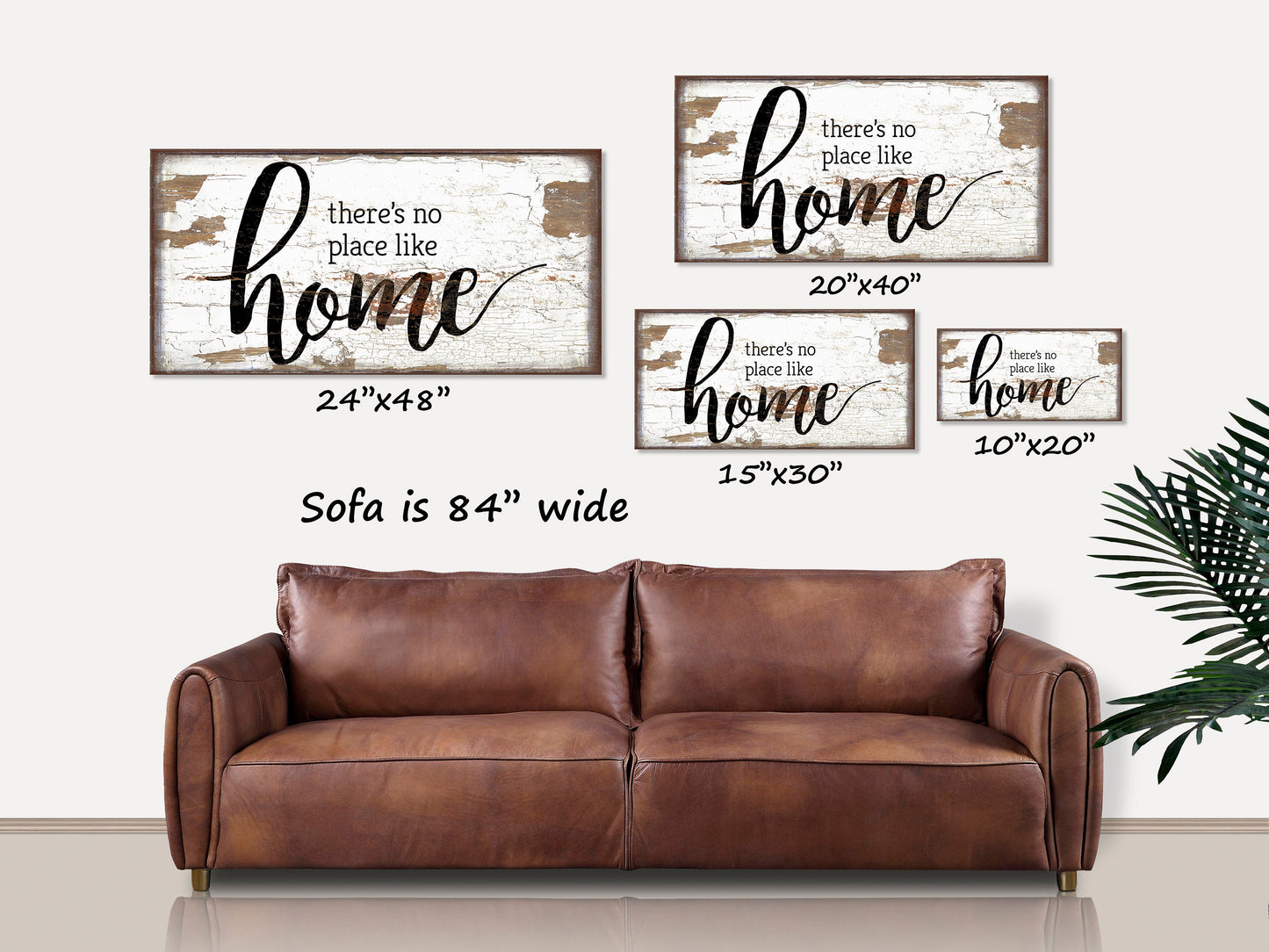 There's No Place Like Home Canvas Sign, Modern Farmhouse Decor, Fixer Upper Decor, Large Canvas Sign, Farmhouse Signs, Signs With Sayings