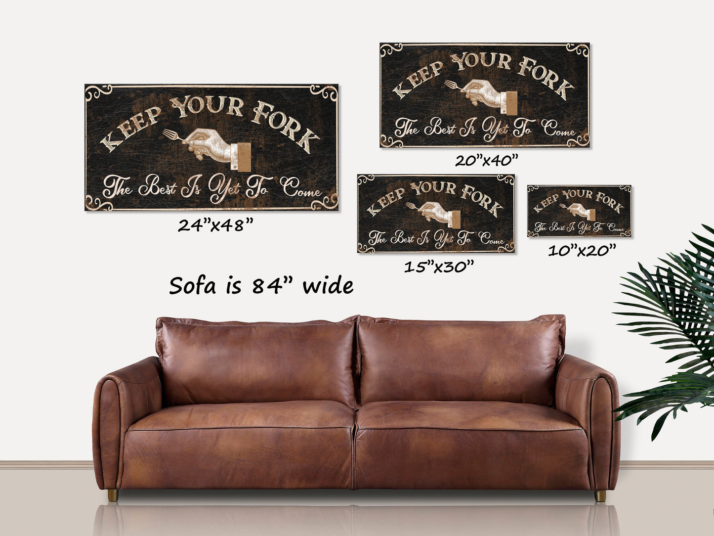 Save Your Fork The Best is Yet to Come Canvas Sign, Christian Wall Art, Vintage Farmhouse Sign, Dining Room Decor, Vintage Wall Art