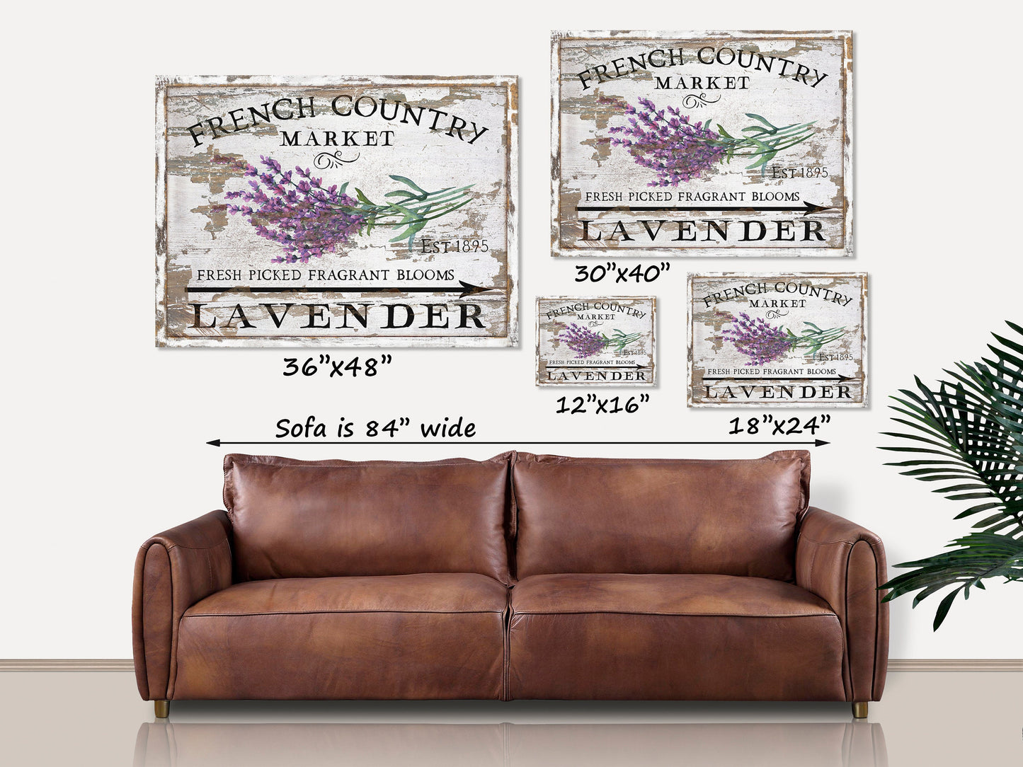 French Country Lavender , Canvas Wall Art, Farmhouse Decor, Vintage Kitchen Decor, Vintage Signs, Antique Sign, French Country Decor