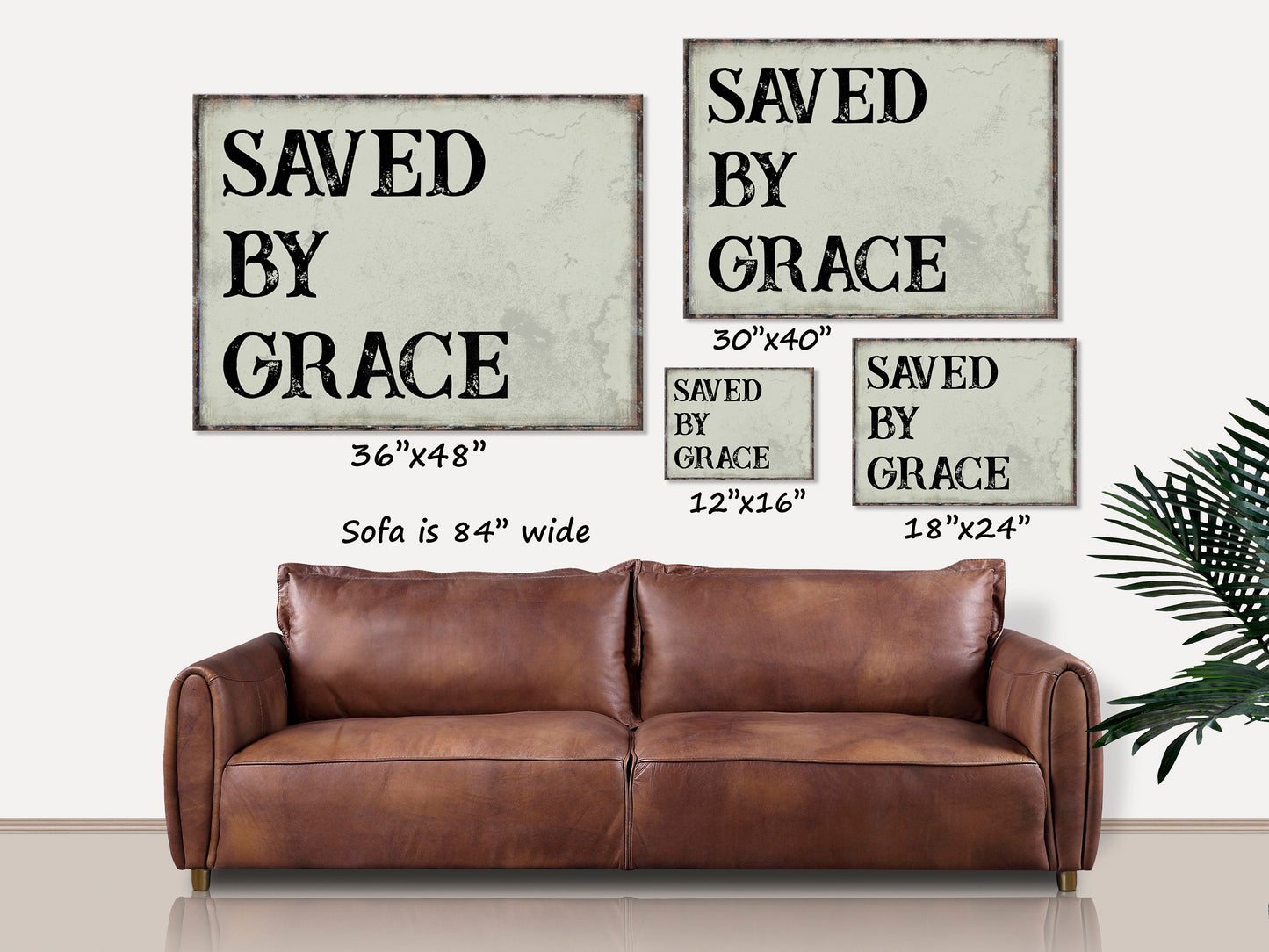 Saved By Grace Canvas Wall Art, Christian Wall Art, Vintage Decor, Christian Gifts, Antique Sign, Vintage Canvas Signs, Christian Home Decor