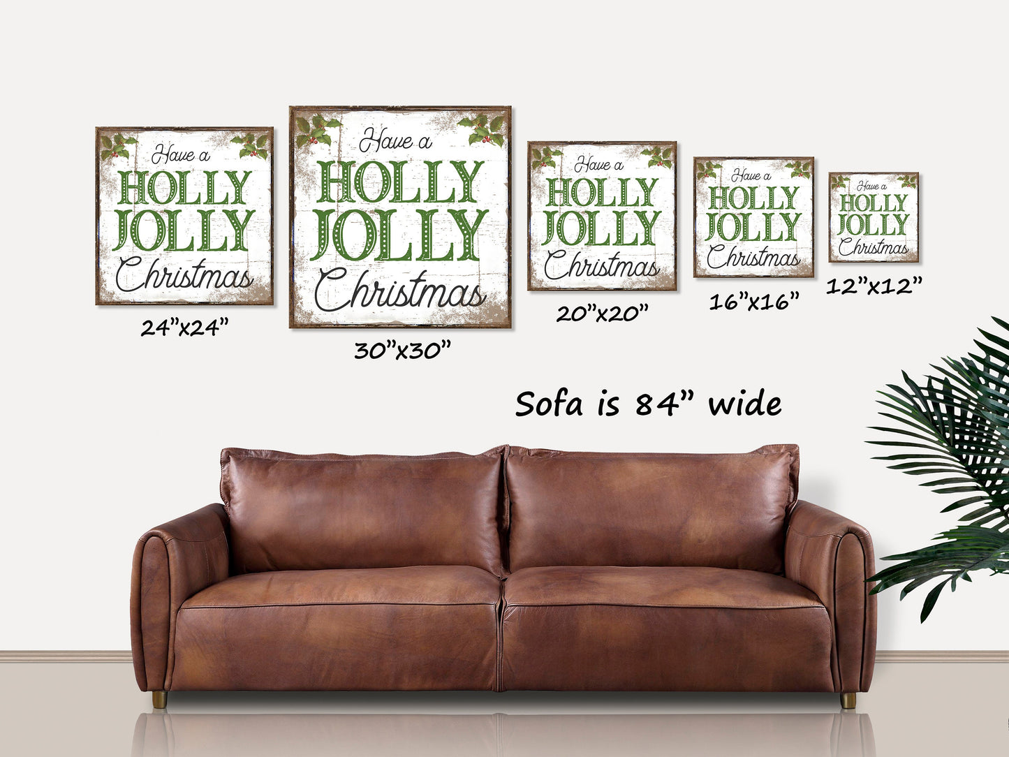 Holiday Decor, Holly Jolly Christmas Canvas Wall Art, Farmhouse Home Decor, Vintage Christmas Sign, Canvas Wall Art, Farmhouse Christmas