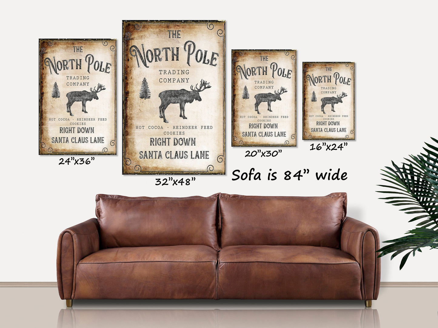 Holiday Decor, North Pole Trading Co Canvas Wall Art, Christmas Signs, Holiday Decorations, Antique Sign, Vintage Christmas Decorations