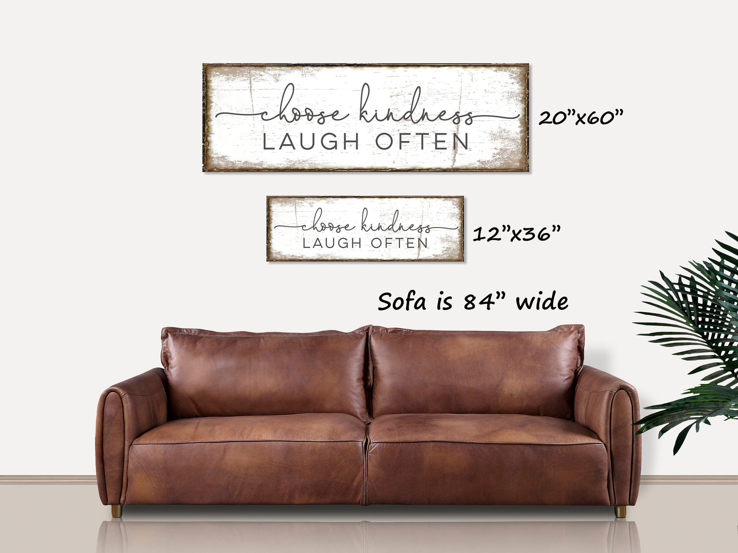 Choose Kindness Laugh Often Sign, Large Canvas Sign, Modern Farmhouse Decor, Inspirational Gifts, Best Friend Gift