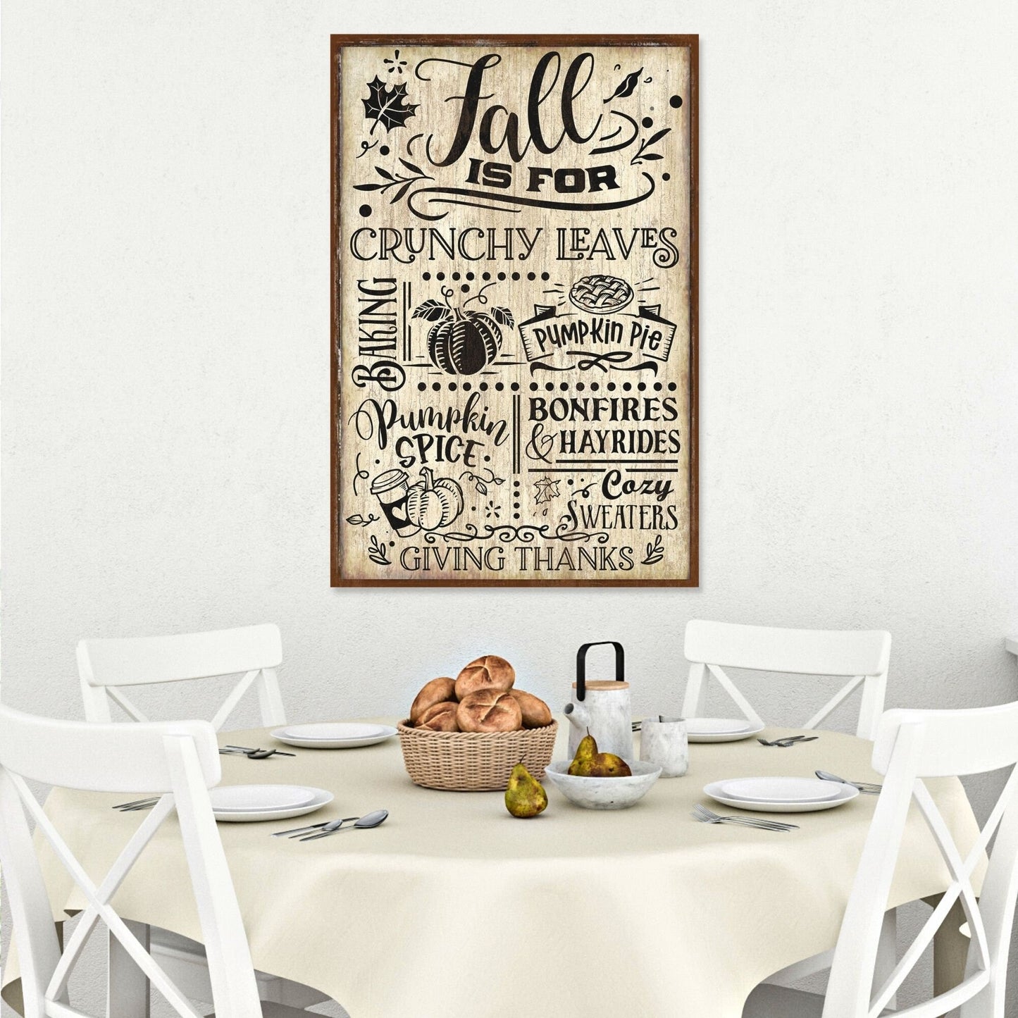 Fall Decor, Fall Is Sign, Fall Signs, Cottage Decor, Canvas Sign, Vintage Reproduction, Fall Home Decor, Farmhouse Wall Art, Autumn Decor