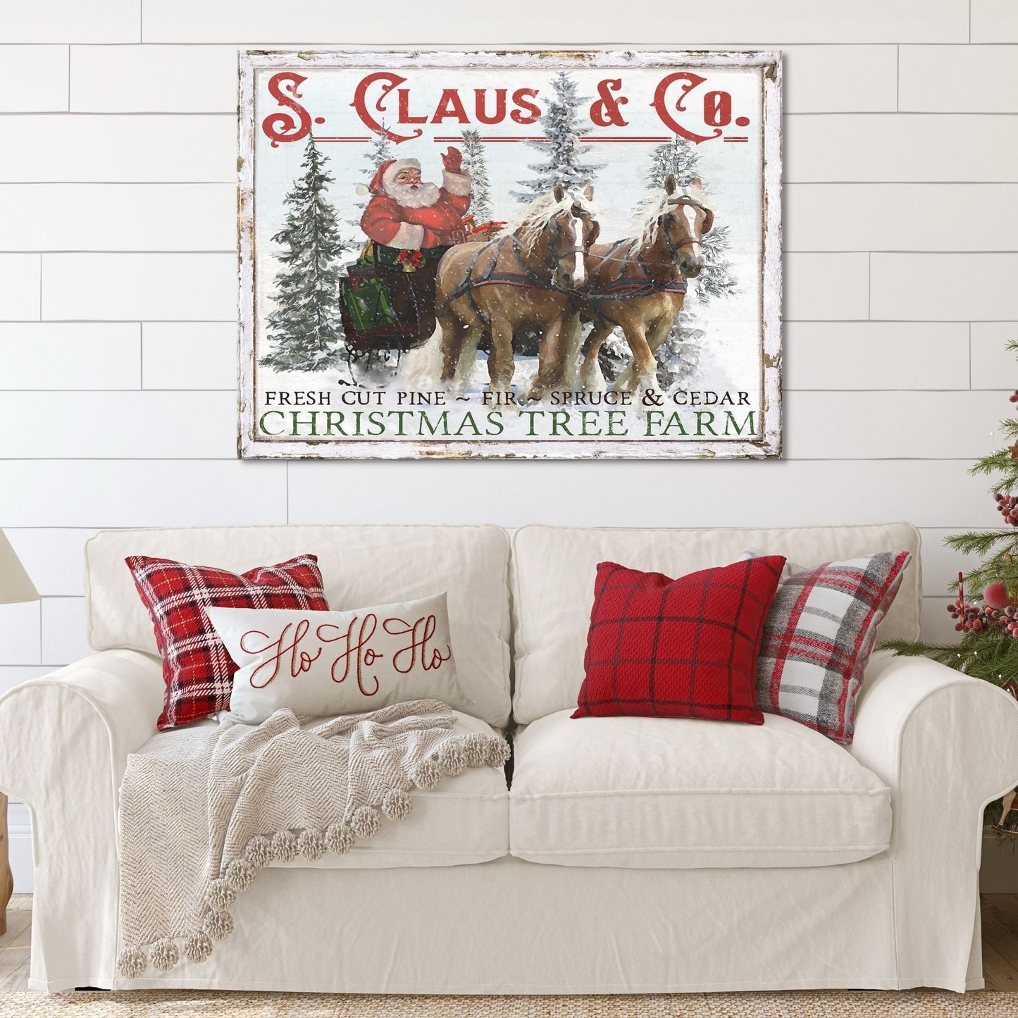 Holiday Decor, S Claus & Co Christmas Tree Farm, Christmas Canvas Wall Art, Christmas Signs, Retro Christmas, Holiday Signs, Santa Picture