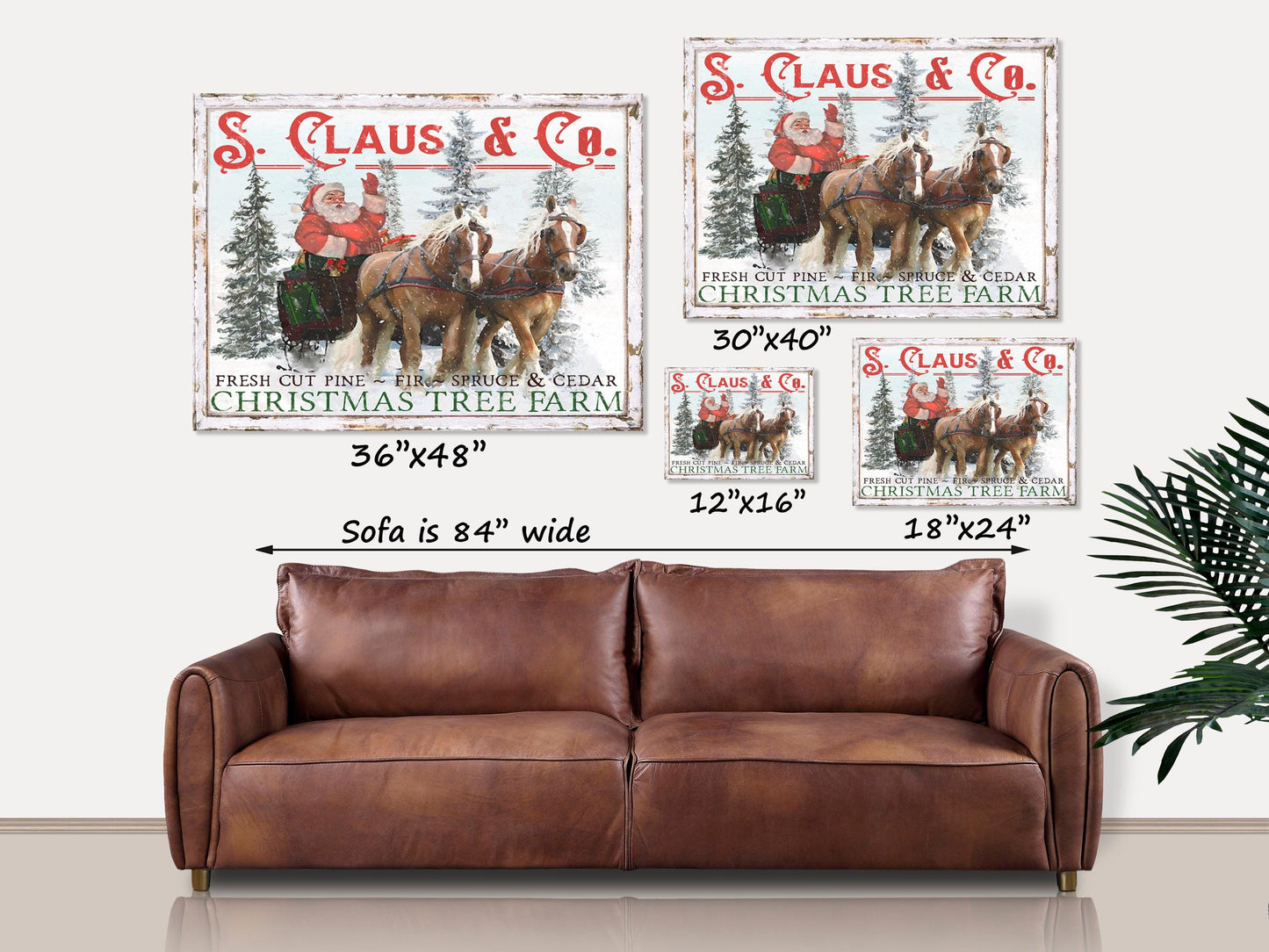 Holiday Decor, S Claus & Co Christmas Tree Farm, Christmas Canvas Wall Art, Christmas Signs, Retro Christmas, Holiday Signs, Santa Picture