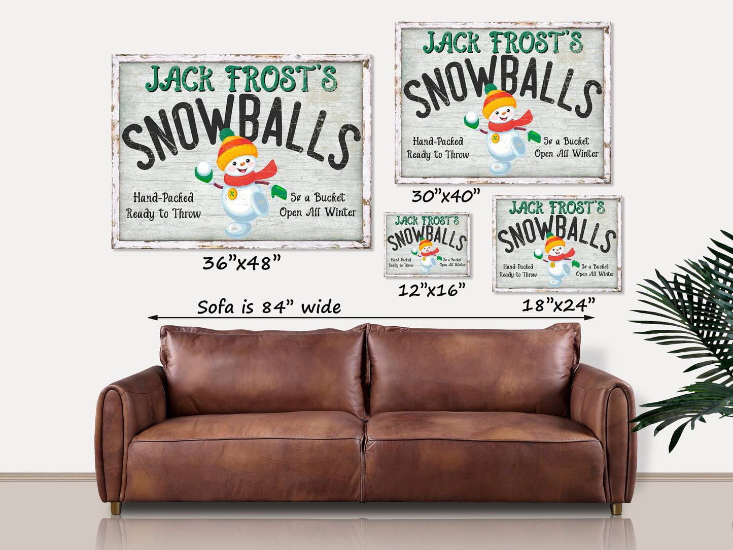 Holiday Decor, Jack Frost's Snowballs, Personalized Christmas Canvas Wall Art, Retro Christmas, Holiday Signs, Snowman Art, Boys Room Decor