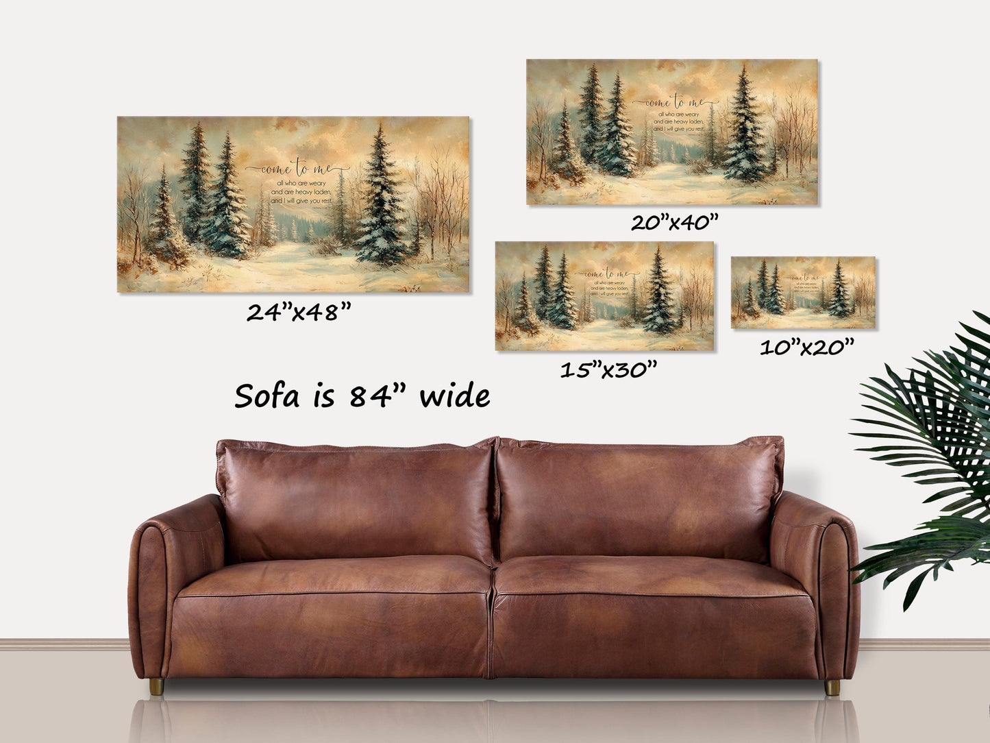 Grief Gift, Large Canvas Wall Art, Bible Verse Gifts, Vintage Christian Gifts, I Will Give You Rest, Winter Home Decor, Matthew 11:28 Sign
