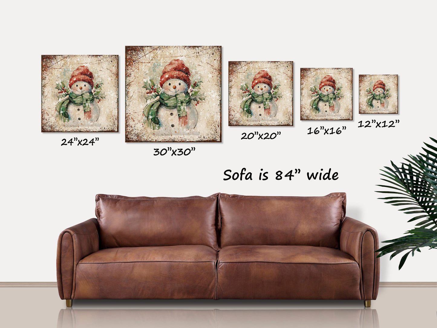 Winter Decor, Vintage Snowman Picture, Canvas Wall Art, Holiday Decor, Winter Wall Art, Faux Metal Sign, Winter Decorations, Snowman Gifts