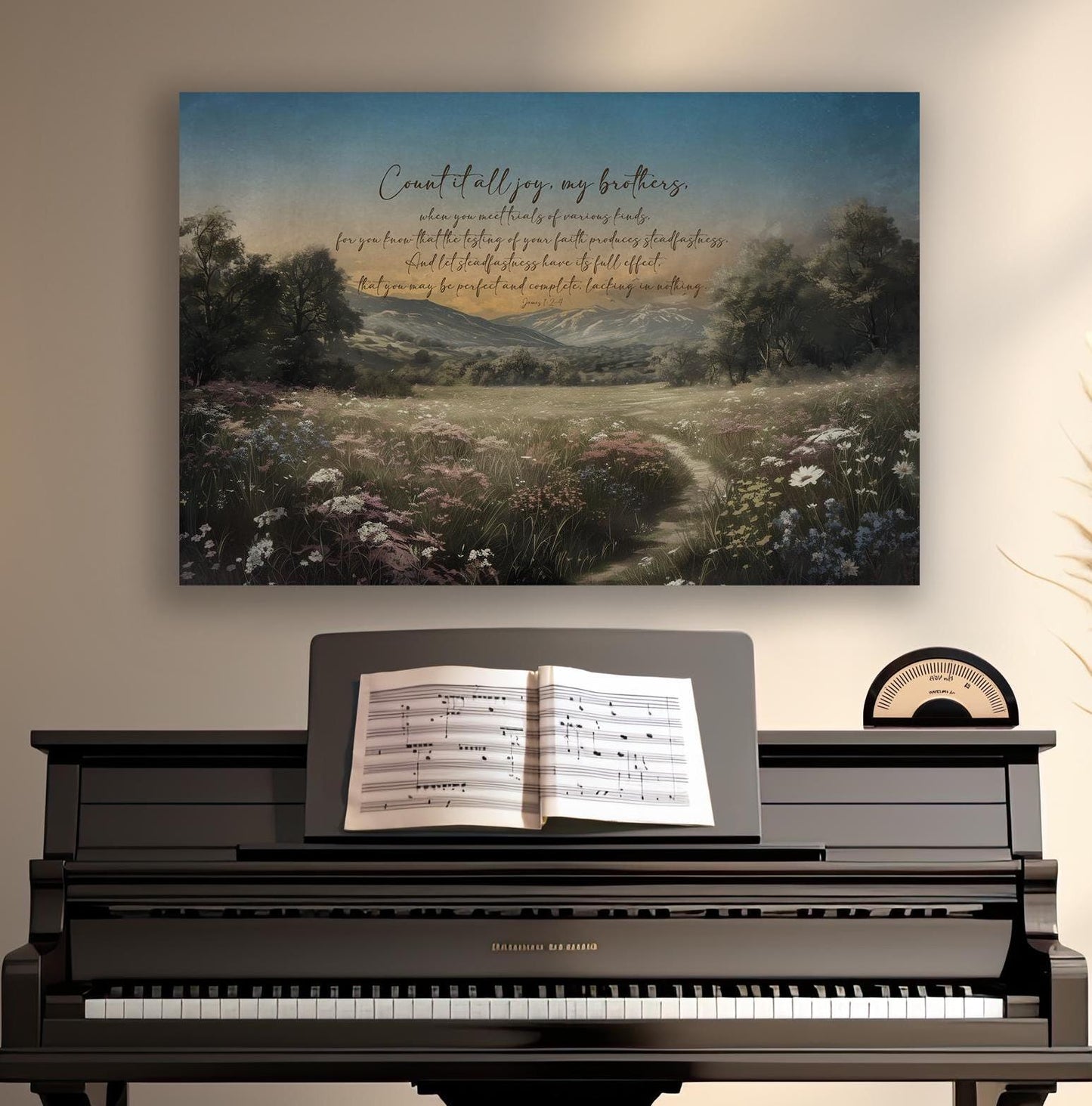Count it all Joy, James 1:2-4 canvas wall art