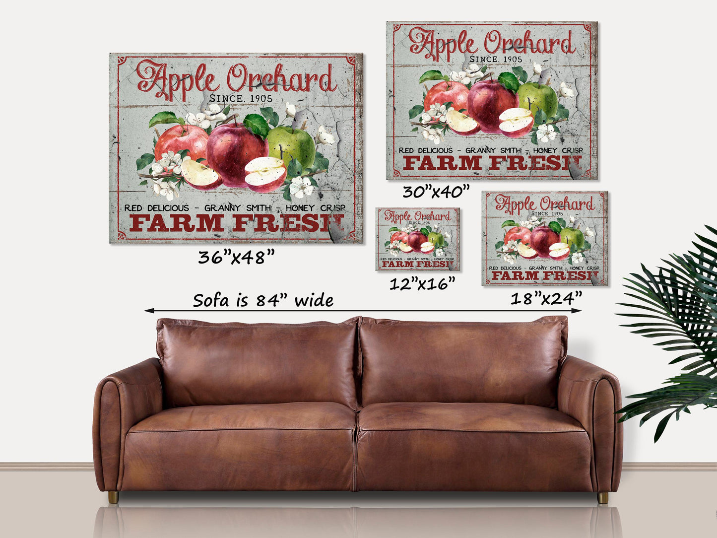 Apple Orchard Sign, Fall Sign, Vintage Fall Decor, Apple Sign, Canvas Wall Art, Vintage Signs, Fall Wall Art, Fall Decorations