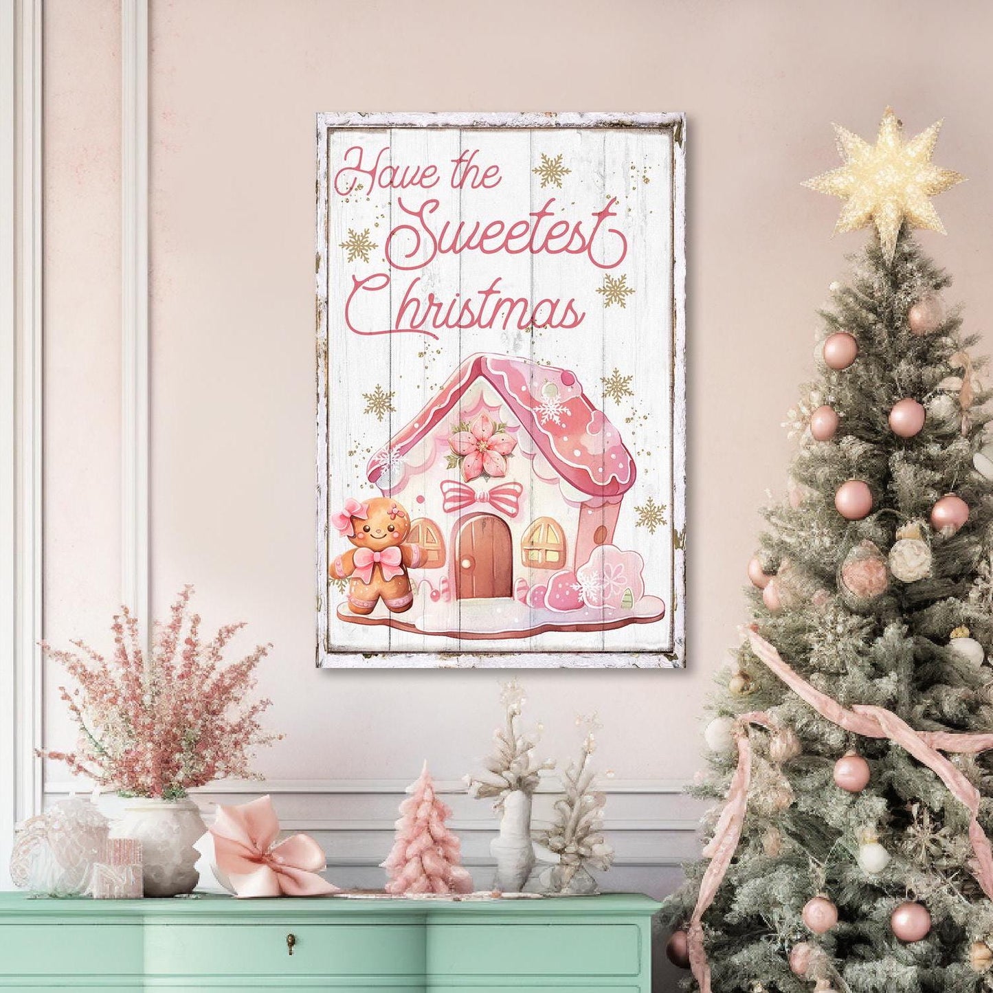 have the sweetest Christmas canvas wall art