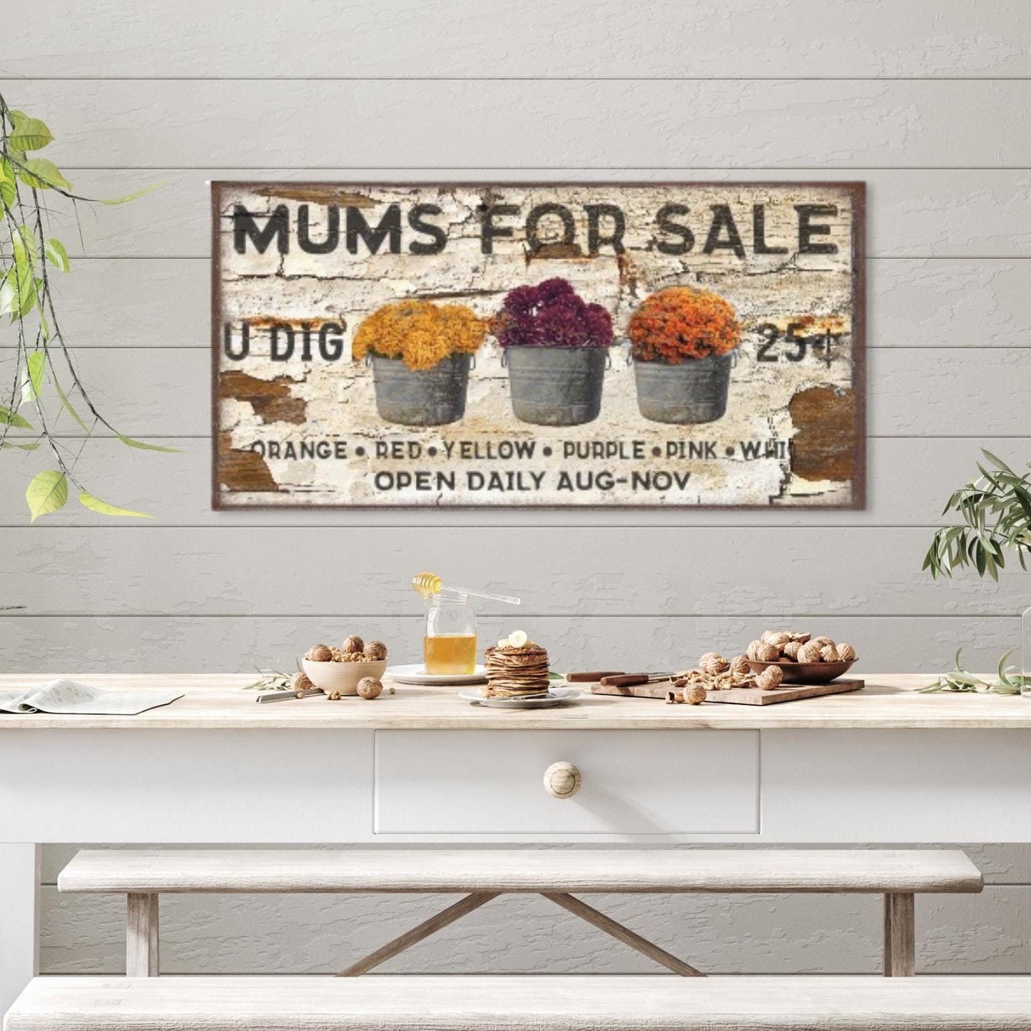 mums for sale vintage canvas wall art