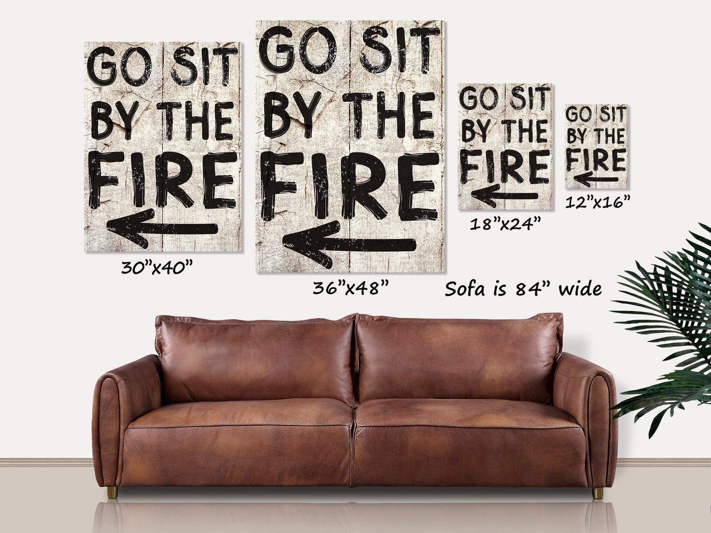 Go Sit By The Fire Canvas Wall Art, Modern Farmhouse Fireplace, Fall Decor, Sit By Fire Sign, Fire Wood Sign, Fireplace Art