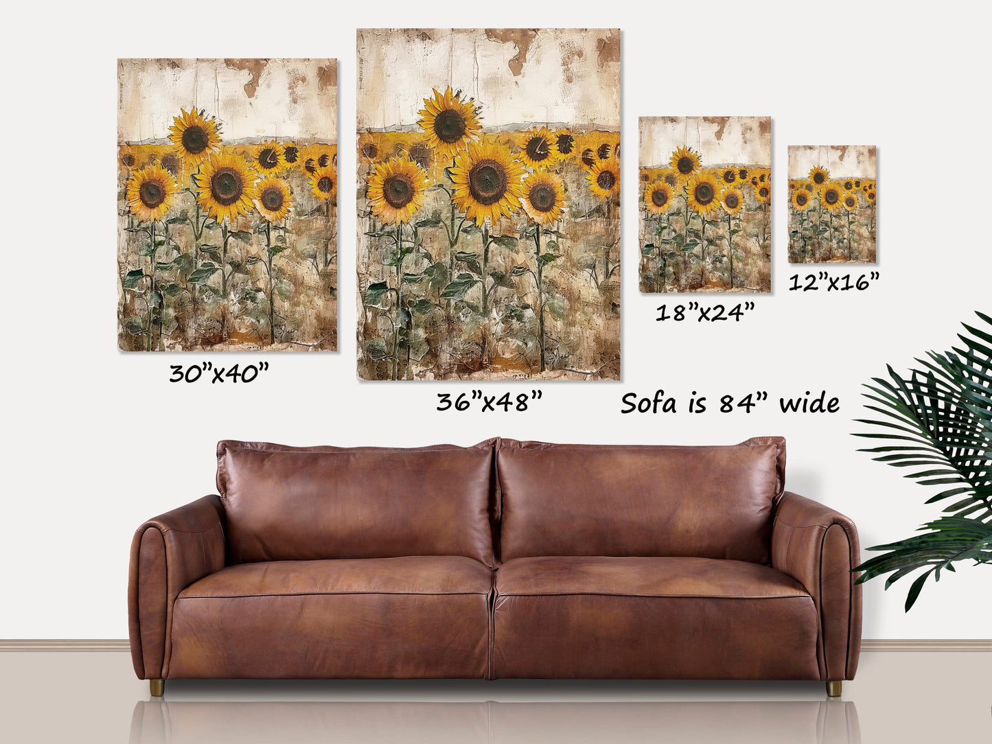 Sunflower Wall Art, Rustic Sunflowers Painting, Canvas Wall Art, Fall Decor, Vintage Fall Wall Decor, Sunflower Field, Rustic Decor