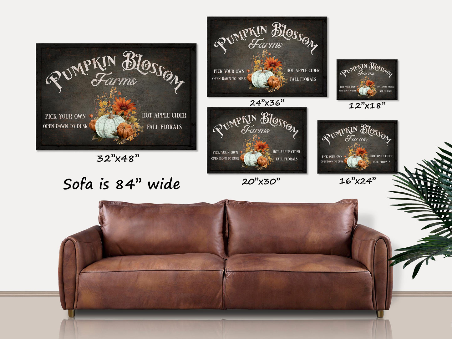 Fall Decor, Pumpkin Blossom Farms, Fall Signs, Canvas Sign, Fall Wall Art, Vintage Farmhouse Decor, Vintage Inspired, Farm Wall Art