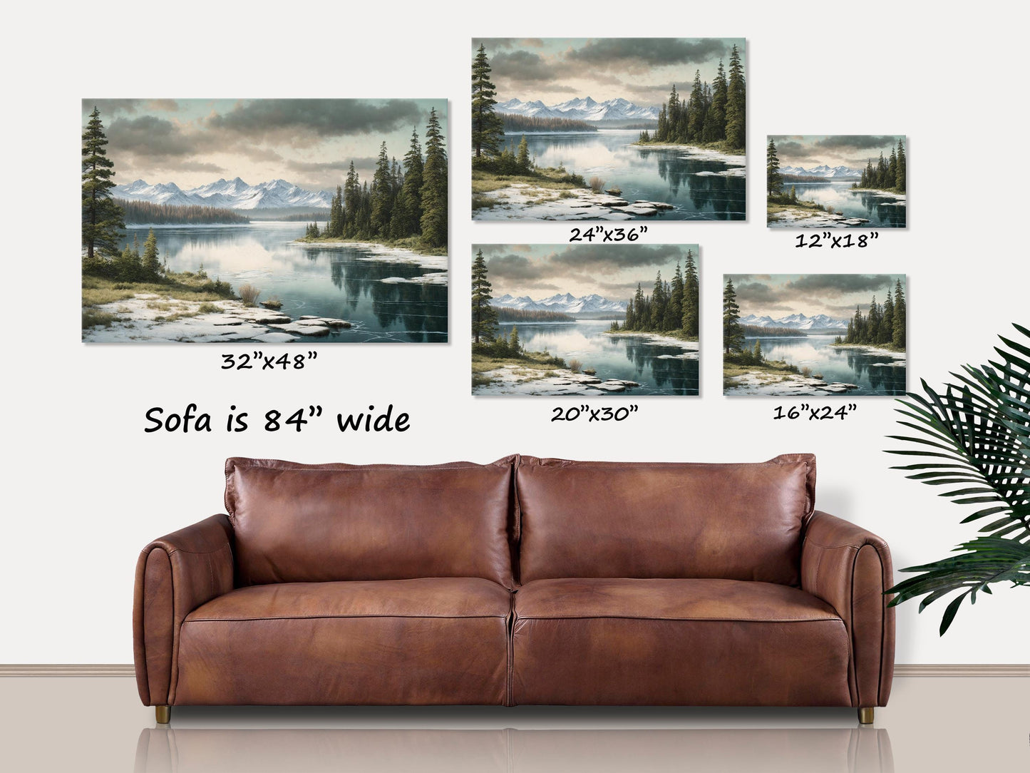 Peaceful Winter Landscape, Mountain Canvas Art, Tranquil Winter Art, Snowy Pines Art, Lodge Decor, Snowy Outdoors Canvas, Cozy Cabin Art