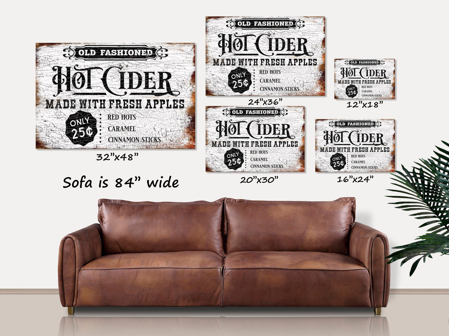 Hot Cider Sign, Fall Decor, Canvas Sign, Vintage Farmhouse Decor, Vintage Inspired, Farmhouse Wall Art, Farmhouse Fall Art, Apple Sign