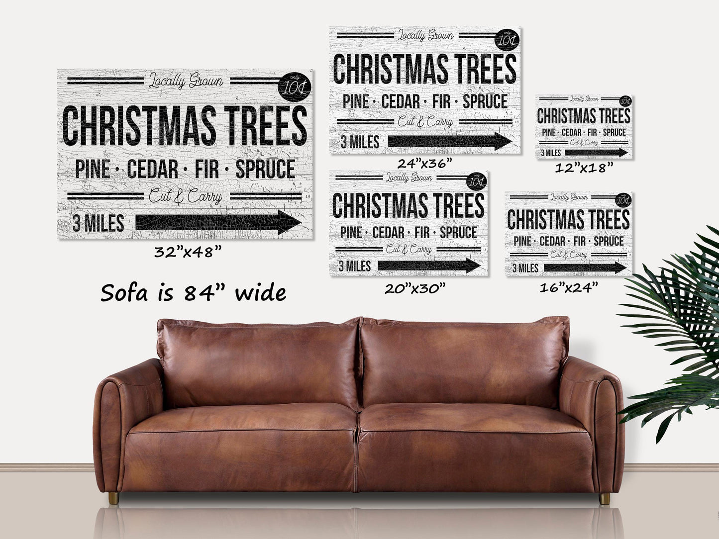 Christmas Sign, Locally Grown Christmas Trees, Holiday Decor, Canvas Wall Art, Faux Wood Sign, Vintage Holiday Sign, Christmas Wall Art,