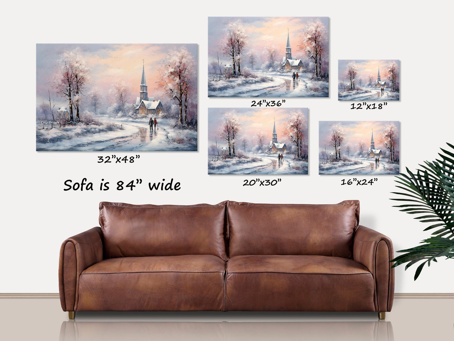 Christmas Wall Art Canvas, Christmas Eve Service, Vintage Art Reproduction, Vintage Home Decor, Holiday Decor, Vintage Farmhouse Decor