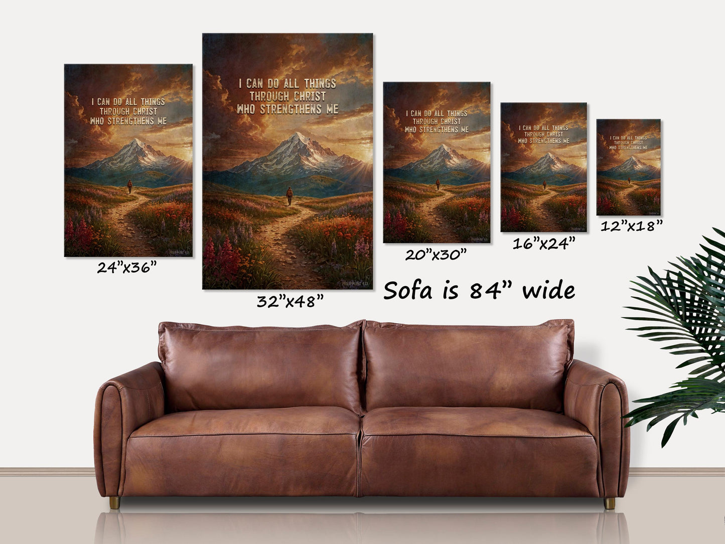 Philippians 4:13 Canvas Sign, Christian Wall Art, Christin Gifts, Scripture Gifts, I Can Do All Things Through Christ, Encouragement Gifts