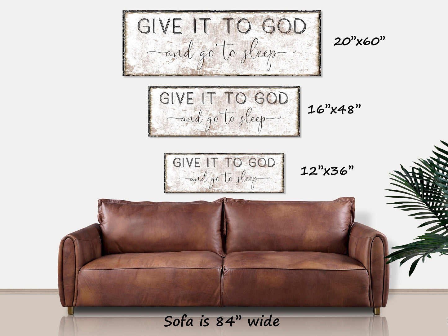Give It To God And Go To Sleep Canvas Sign, Christian Art, Farmhouse Decor, Christian Gifts, Best Friend Gift, Prayer Gifts, Faith Gifts