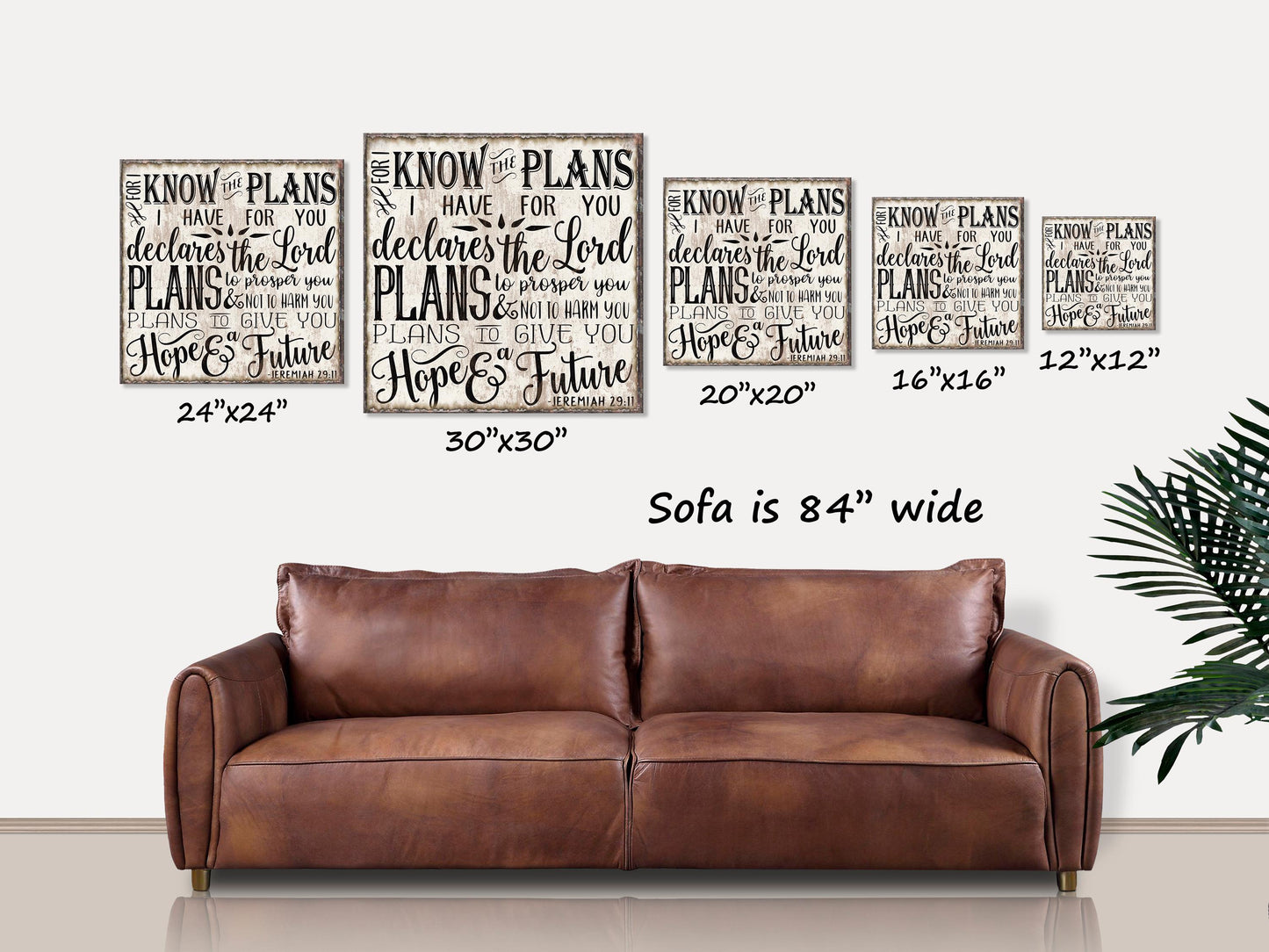 Jeremiah 2911 Canvas Wall Art, Christian Wall Art, Bible Verse Decor, Antique Wall Art, Farmhouse Scripture Sign, Vintage Style Sign