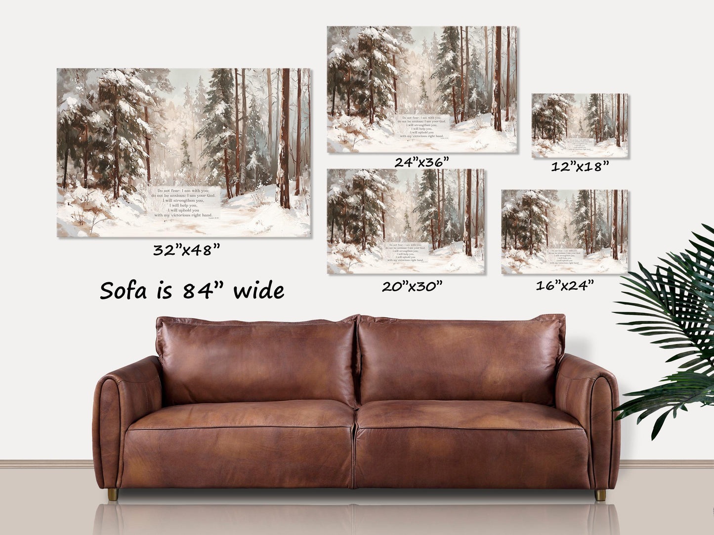 Do Not Fear I am With You Canvas Wall Art, Christian Wall Art, Isaiah 41, Christian Gift For Her, Faith-based Art, Large Scripture Sign