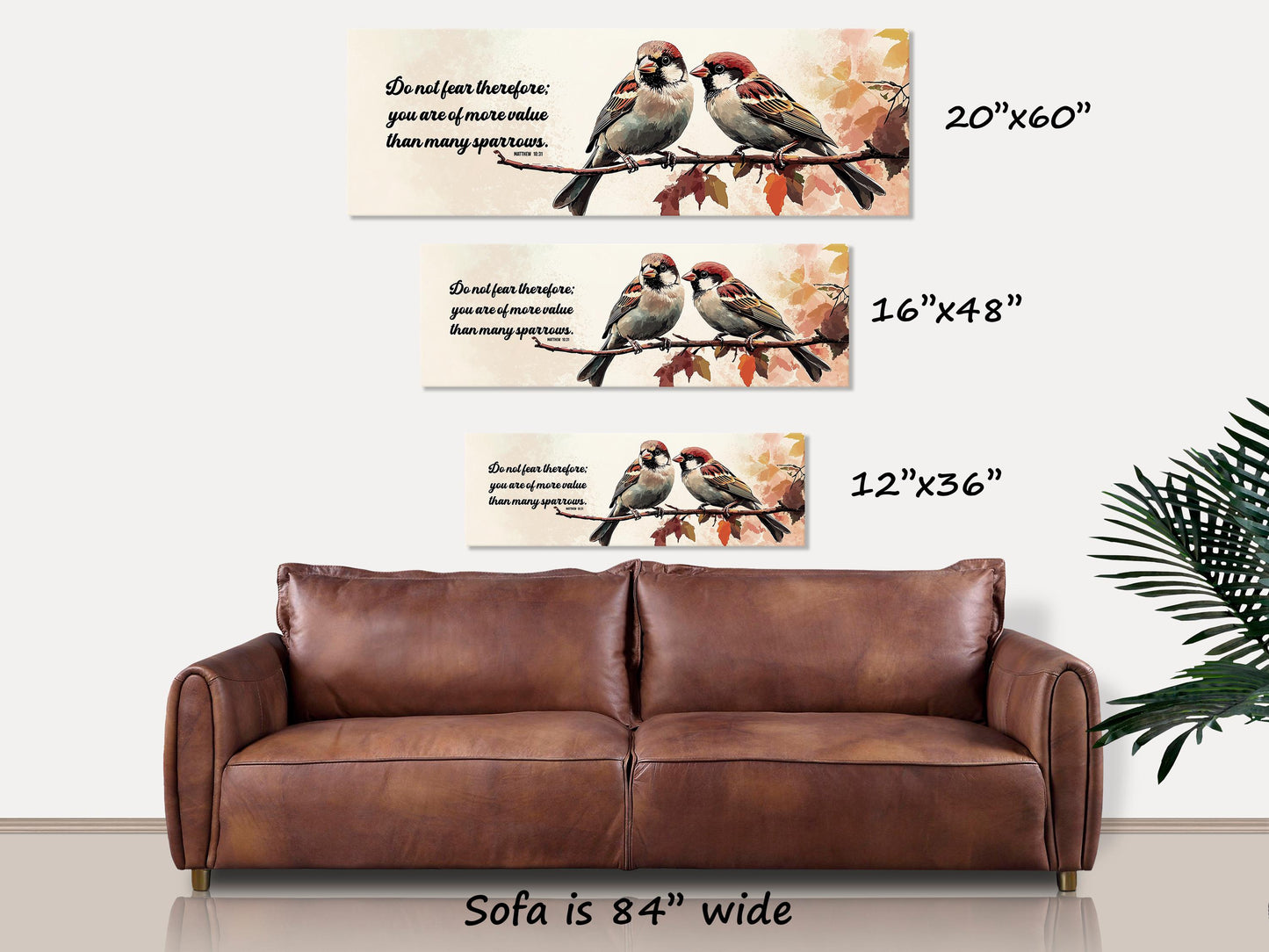 Encouragement Gift, Canvas Wall Art, Christian Wall Art, Matthew 10 31, More Valuable Than Sparrows, Scripture Signs, Christian Gifts