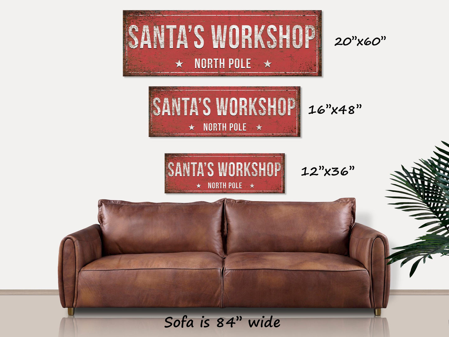 Christmas Signs, Santa's Workshop Canvas Sign, Holiday Decor, Vintage Christmas, Holiday Wall Art, Christmas Decorations, Rustic Christmas