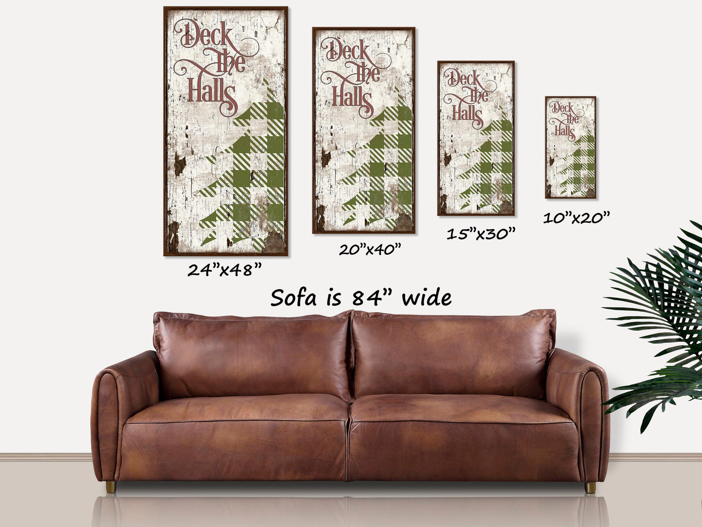 Christmas Sign, Deck The Halls Canvas Sign, Modern Farmhouse Decor, Holiday Decor, Vintage Christmas Decor, Primitive Christmas