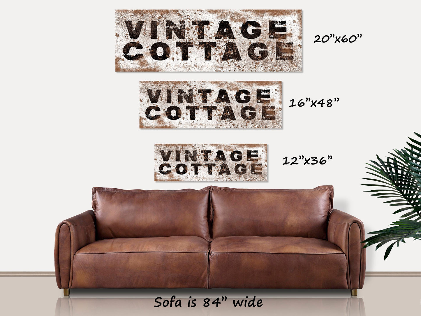 Vintage Cottage Sign, Rusty Cottage Sign, Large Canvas Wall Art, Cottage Decor, Cottage Core, Vintage Wall Art, Vintage Decor,