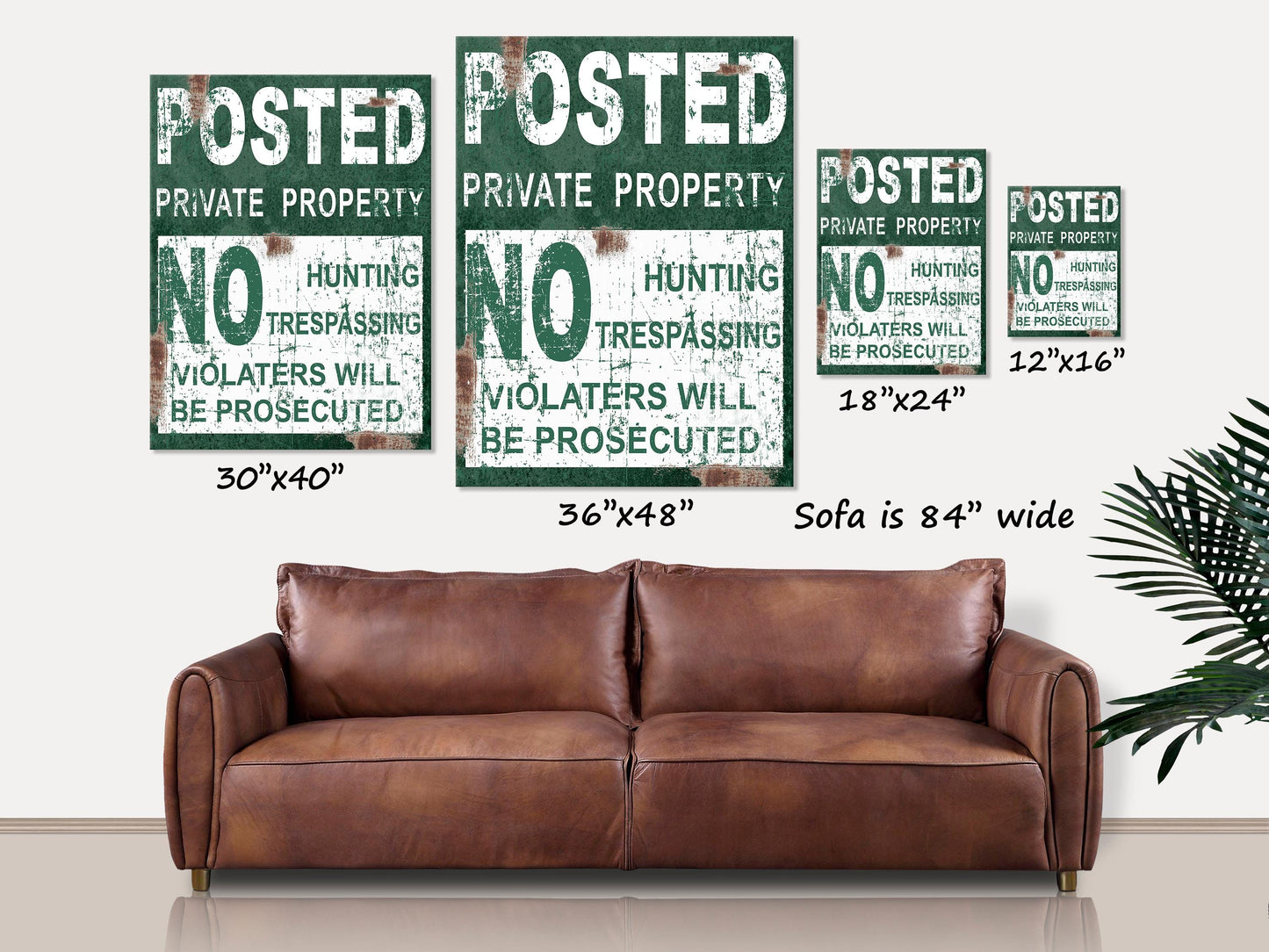 Posted Private Property Canvas Sign, Decorative Faux Metal Home Decor, Farmhouse Decor, Indoor Canvas Sign, Vintage Reproduction