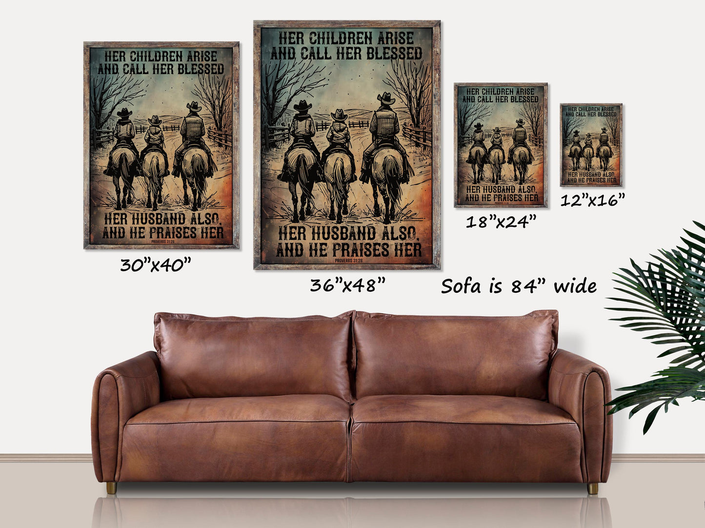 Proverbs 31 Gifts, Christian Gifts for Mom, Western Home Decor, Christian Wall Art, Her Children Arise And Call Her Blessed Sign