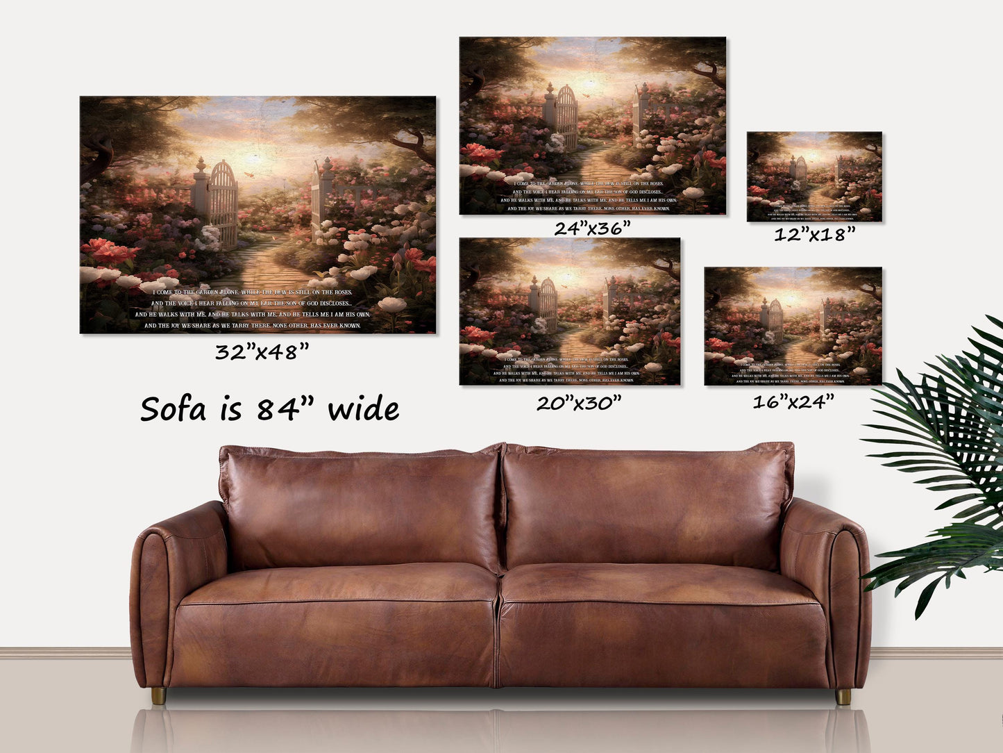 Hymn Canvas Wall Art, Christian Art, Christian Gifts, In The Garden Hymn, Vintage Canvas Art, Christian Home Decor, And He Walks With Me