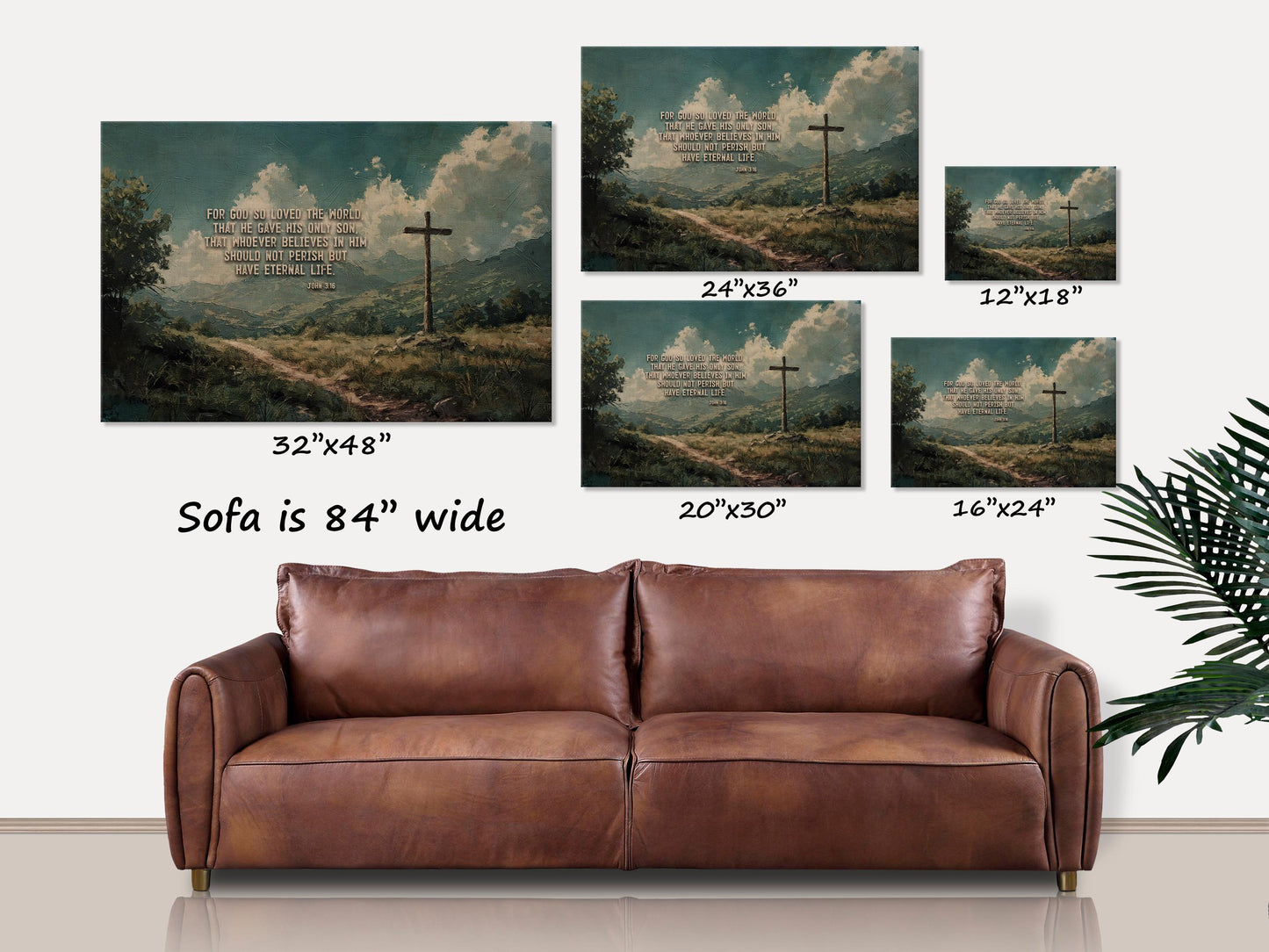 For God So Loved The World Canvas Wall Art, Christian Wall Art, Believer Gifts, John 3:16, Christian Gift, Scripture Sign, Bible Verse Signs