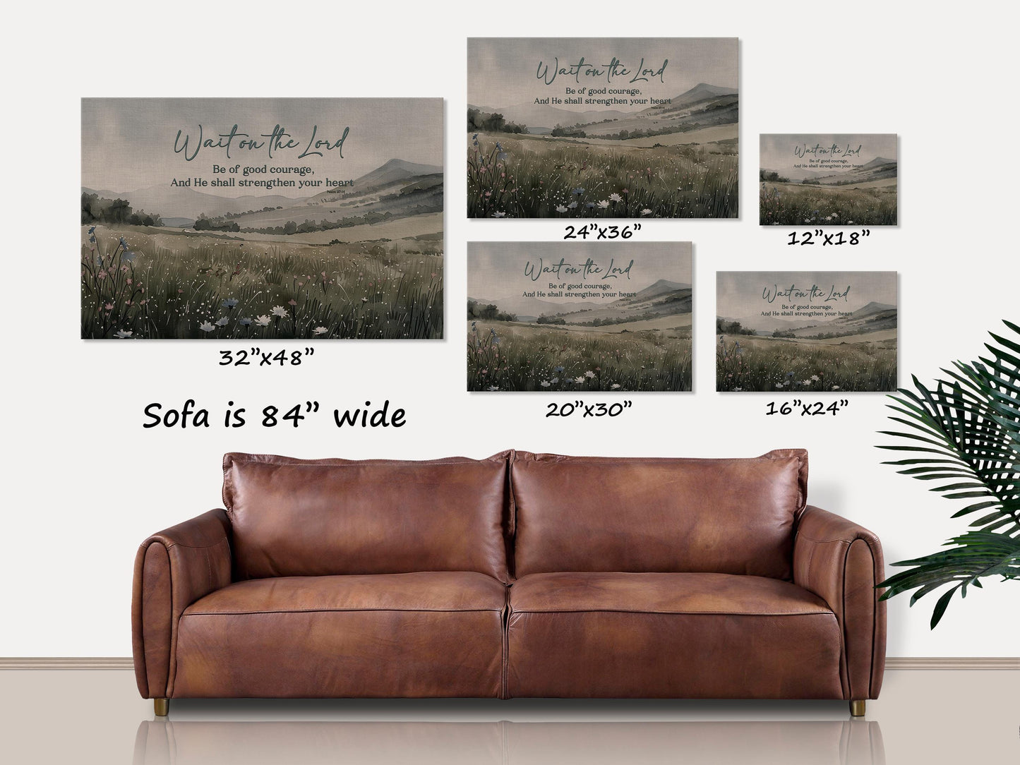 Wait on the Lord Psalm 27:14 Canvas Art, Christian Wall Art, Faith Gifts, Inspirational Bible Verse, Christian Gifts, Scripture Wall Art