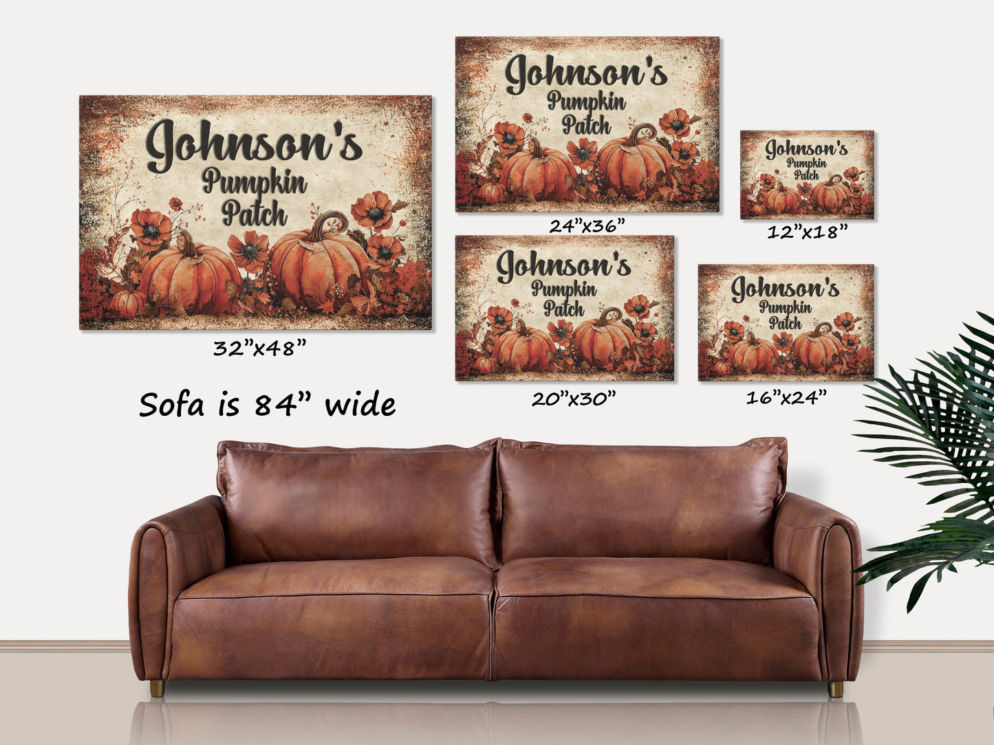 Personalized Pumpkin Patch Canvas